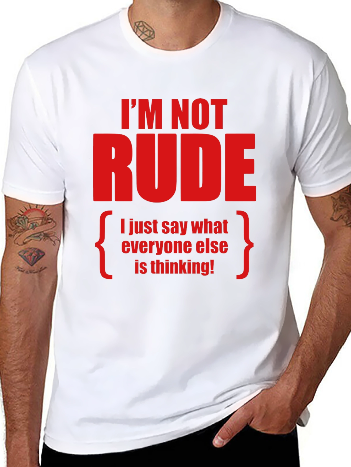 Camiseta con Frase Divertida Im Not Rude