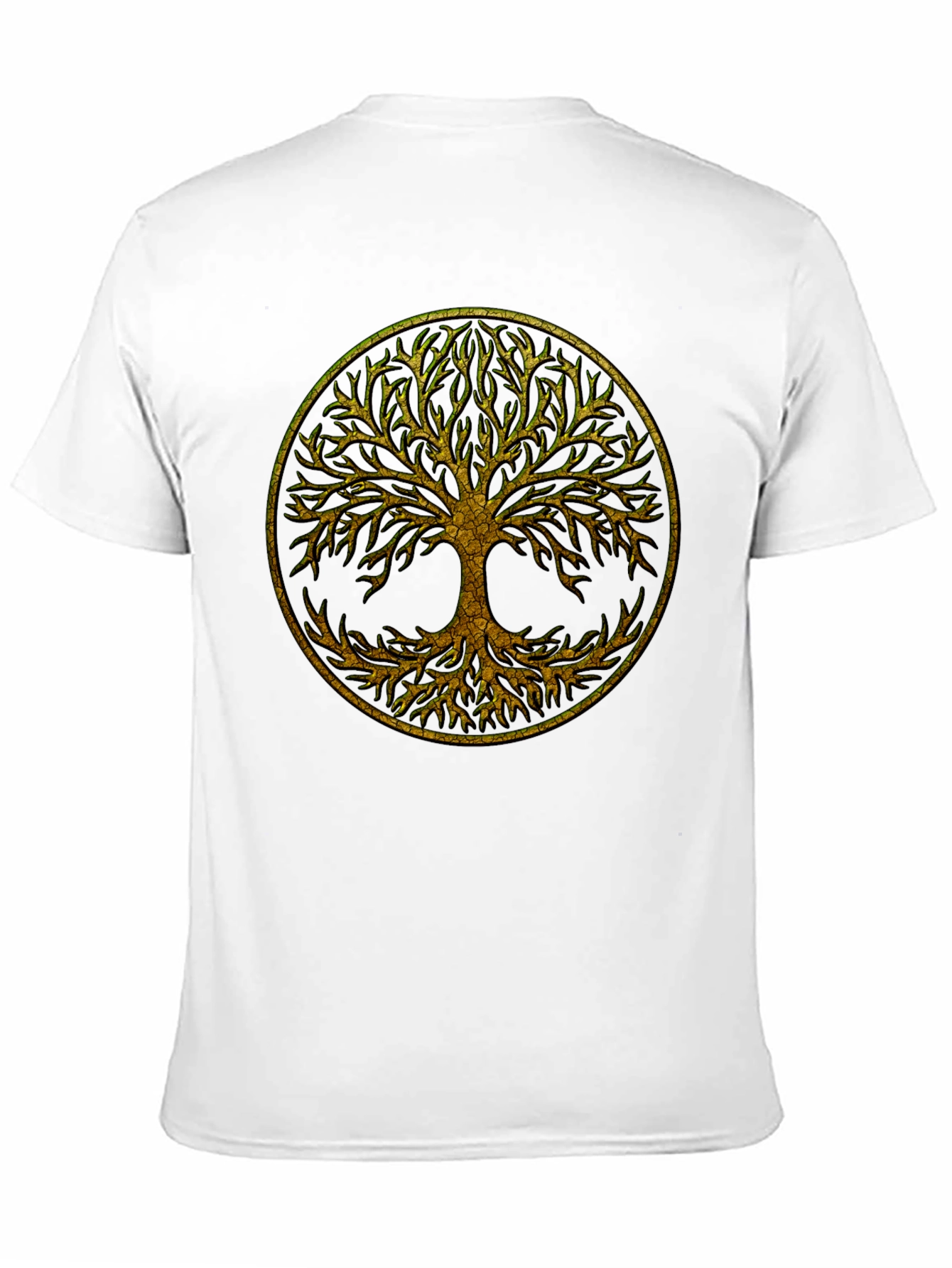 Camiseta Negra con Árbol de la Vida Dorado