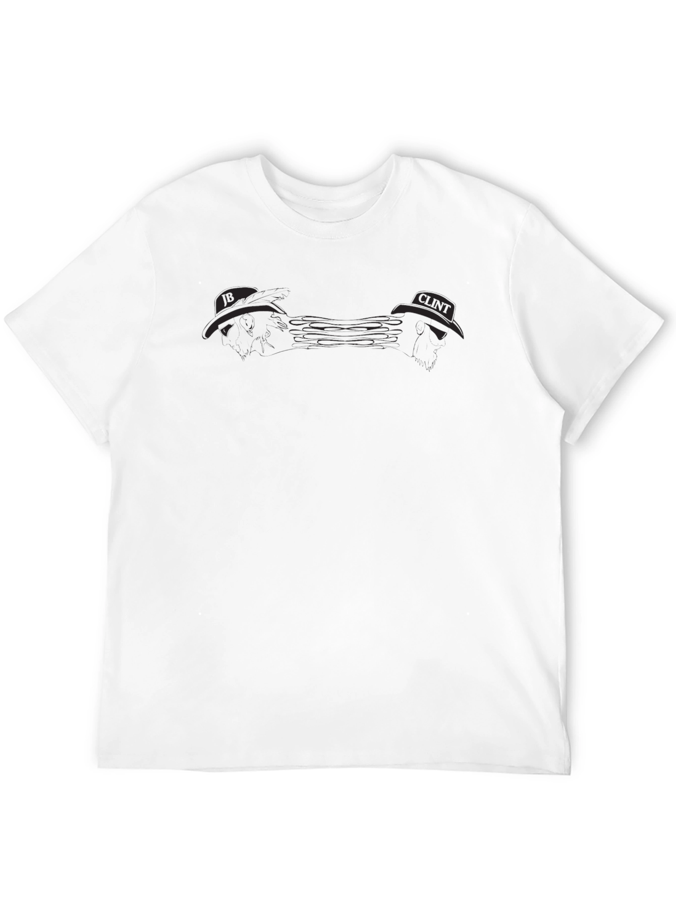 Camiseta Negra Estampada con Diseño Sutil