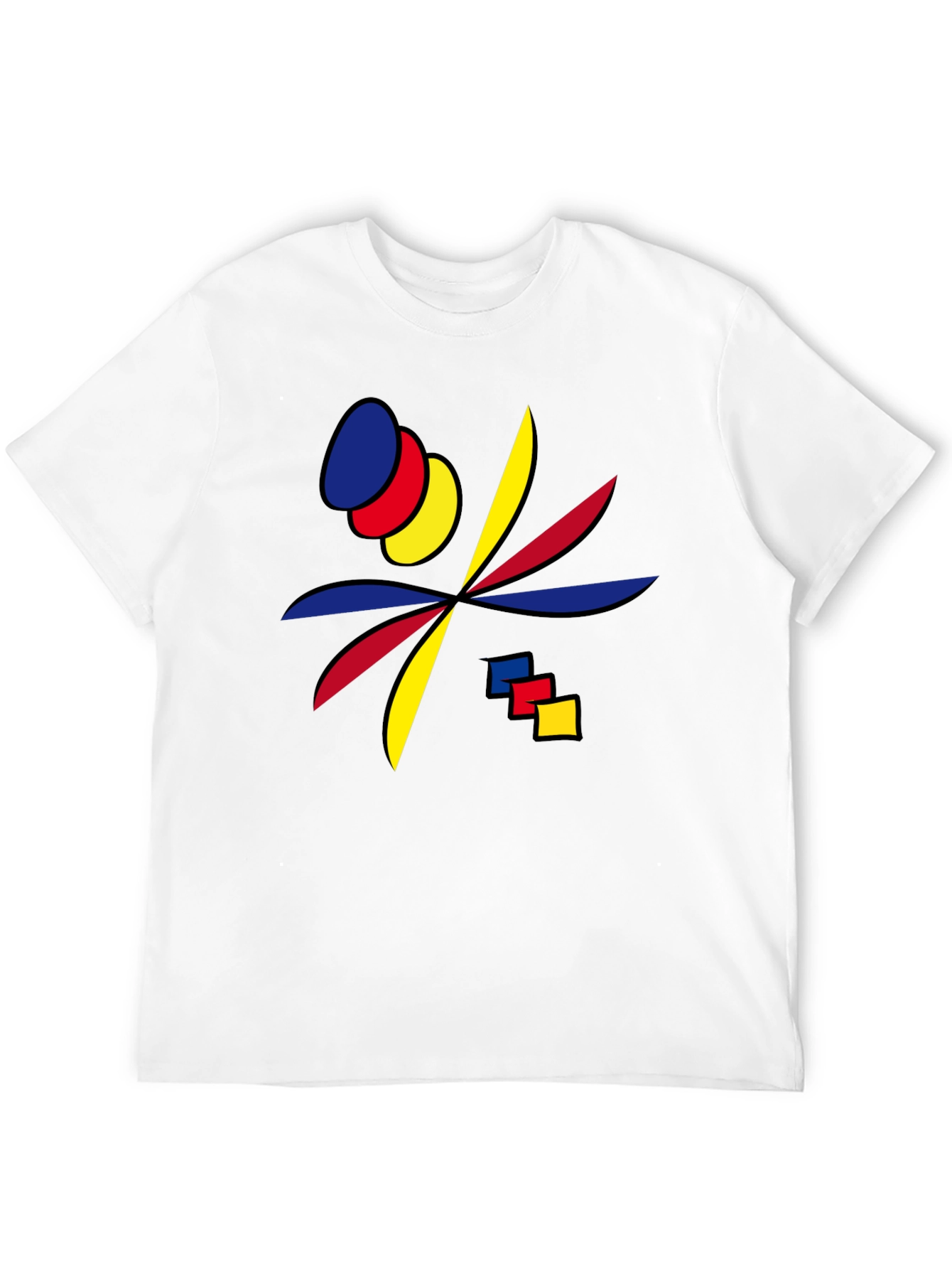 Camiseta Negra Diseño Abstracto Moderno