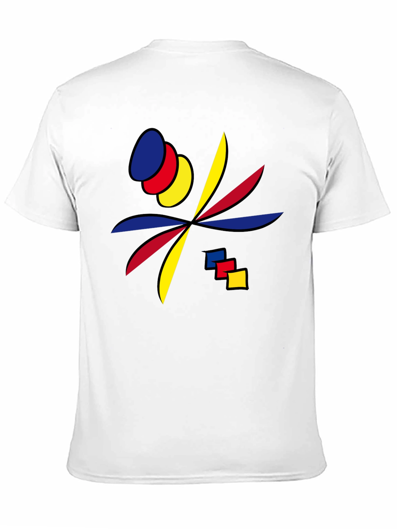 Camiseta Negra Diseño Abstracto Moderno
