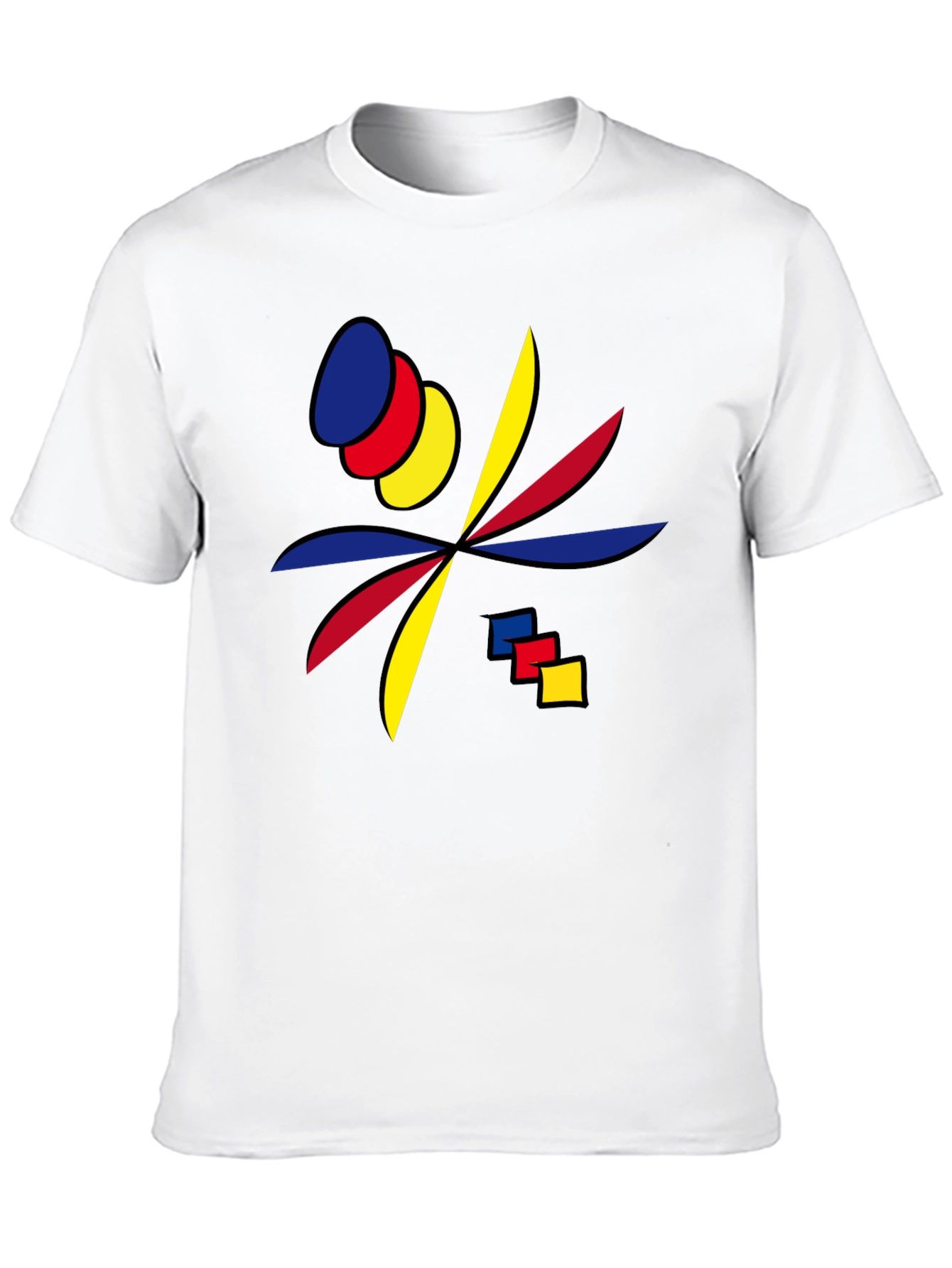 Camiseta Negra Diseño Abstracto Moderno