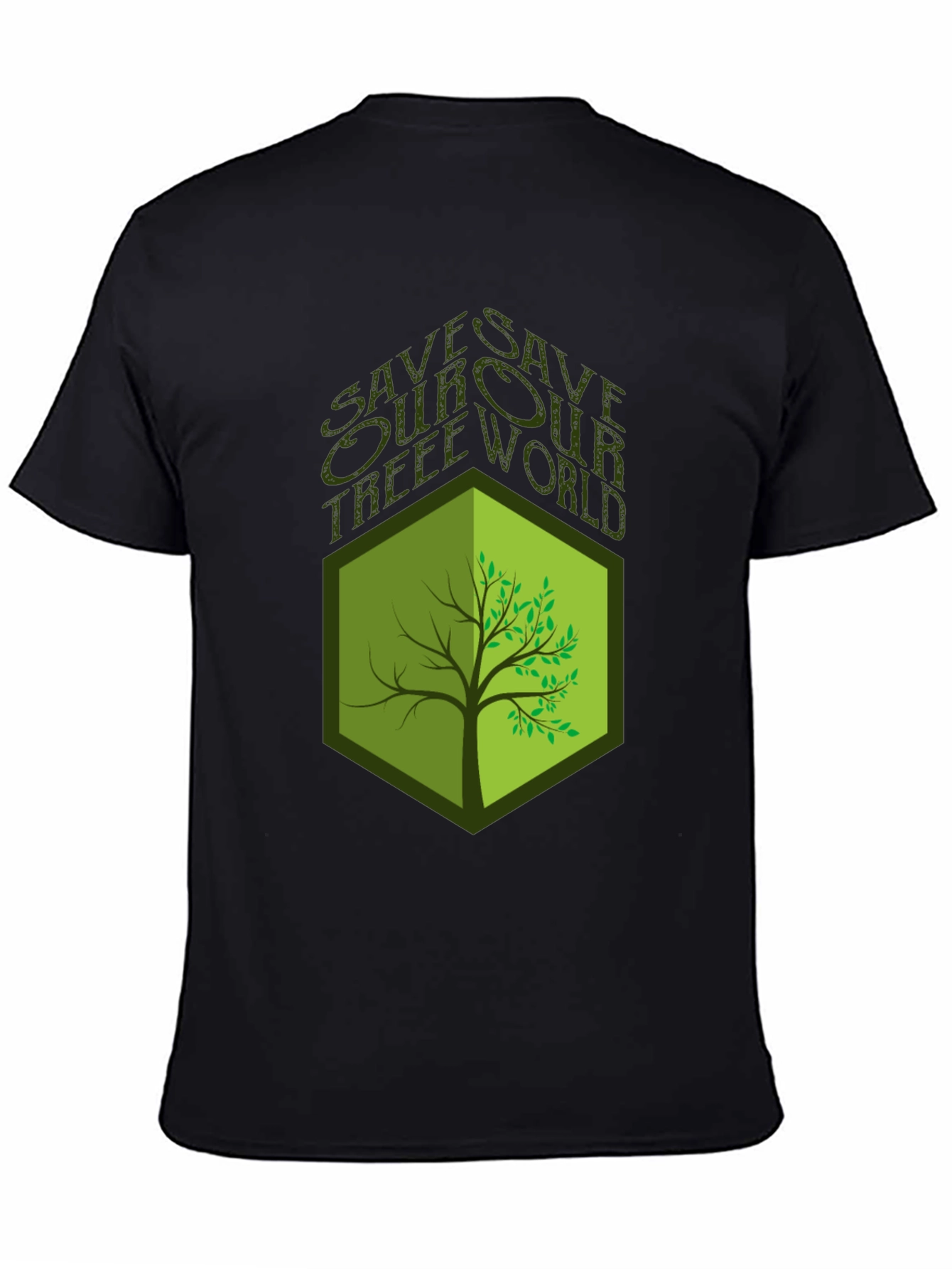 Camiseta Negra Ecológica: Salva Nuestros Árboles