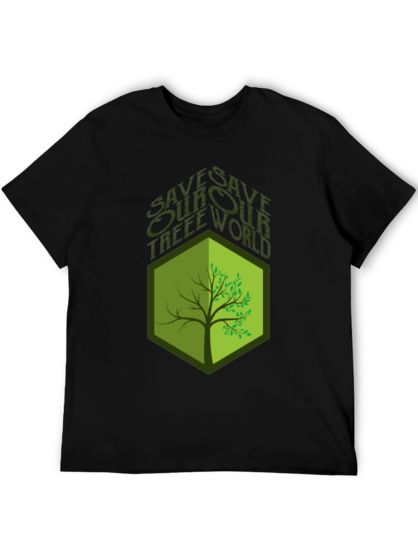 Camiseta Negra Ecológica: Salva Nuestros Árboles