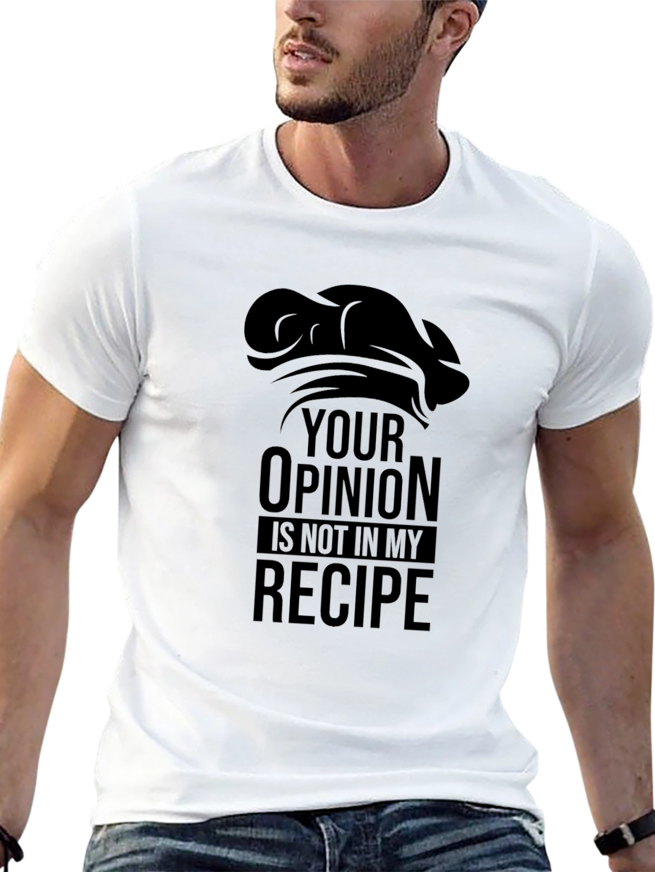 Camiseta Negra: Tu Opinión No Está en Mi Receta
