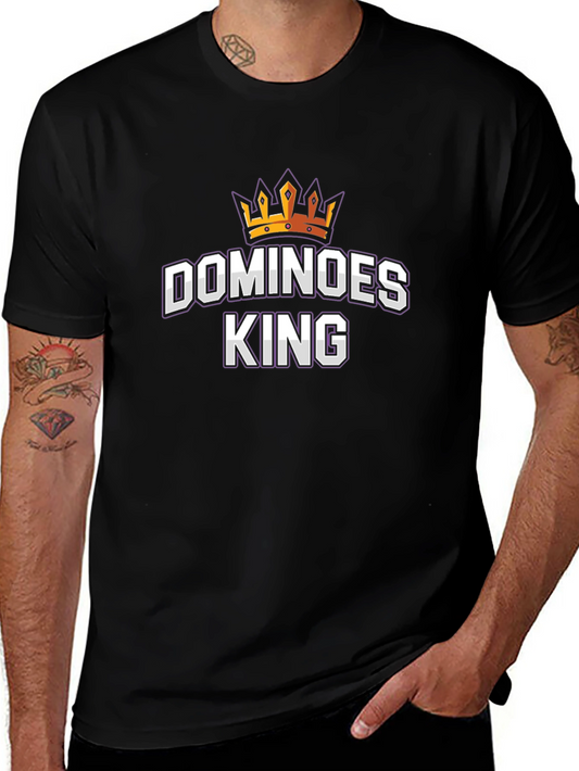 Dominoes King Graphic T-Shirt - Black