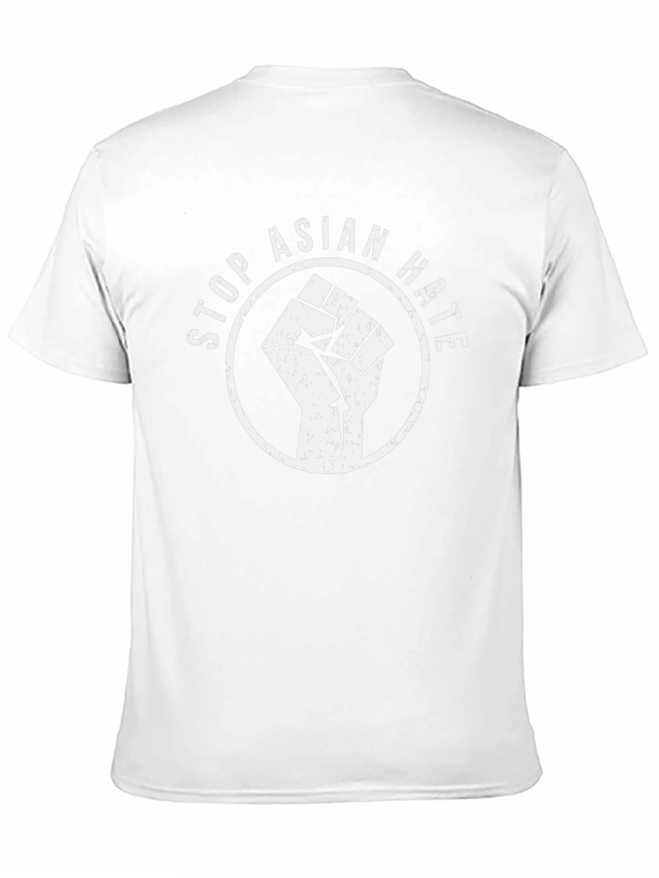 Camiseta Negra Stop Asian Hate Con Puño Alzado