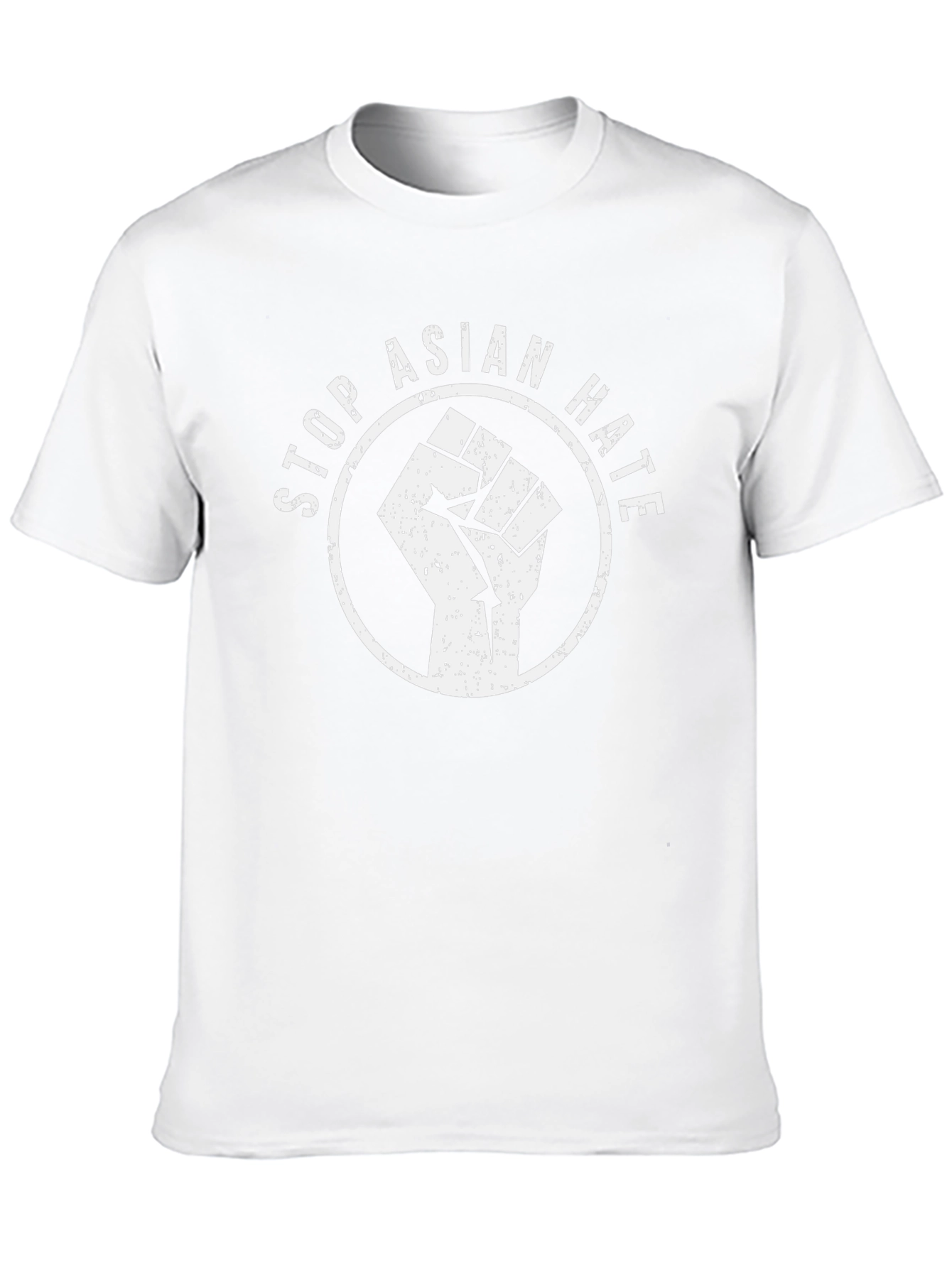 Camiseta Negra Stop Asian Hate Con Puño Alzado