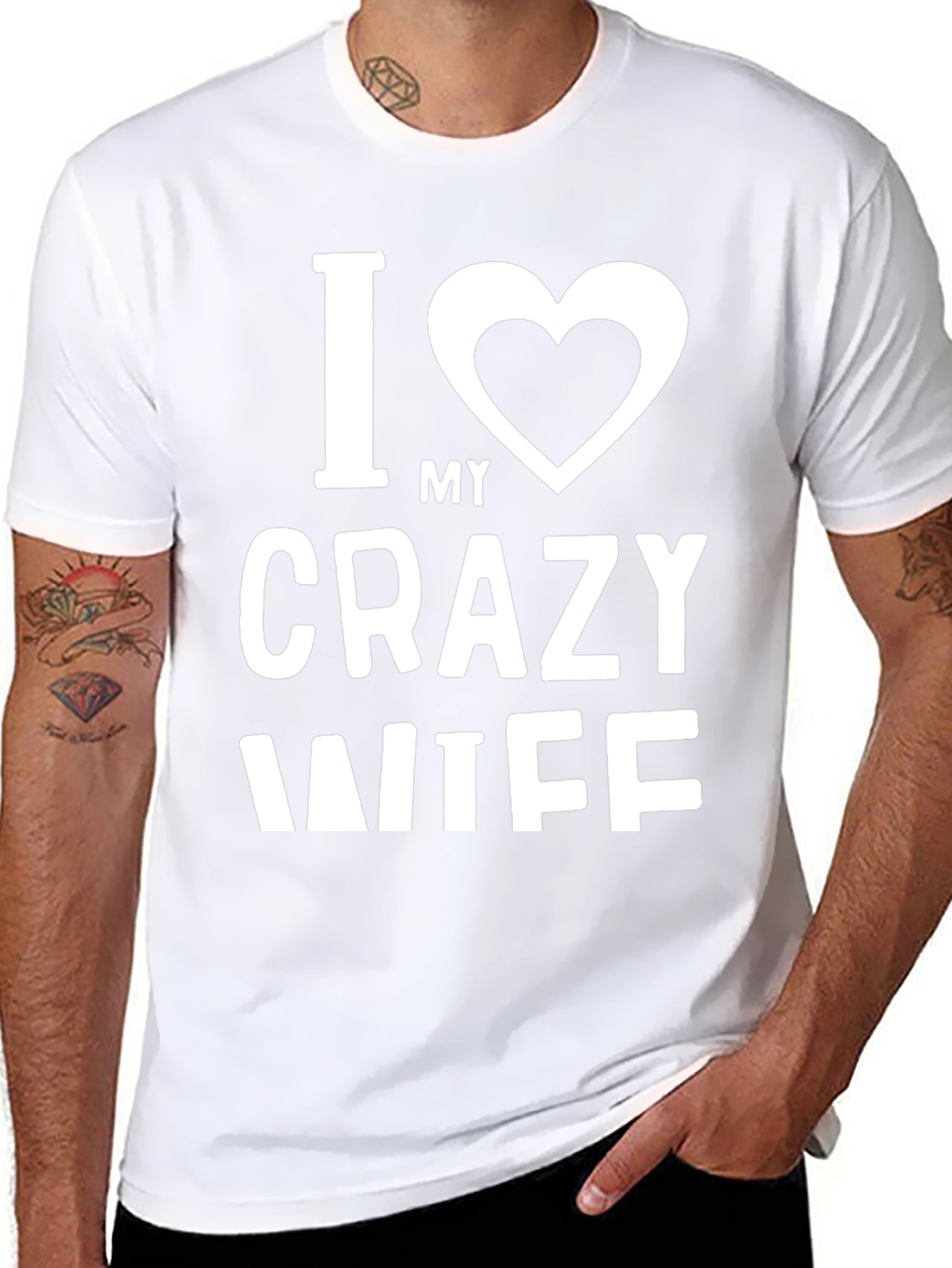 Camiseta Hombre: Amo a Mi Esposa Loca