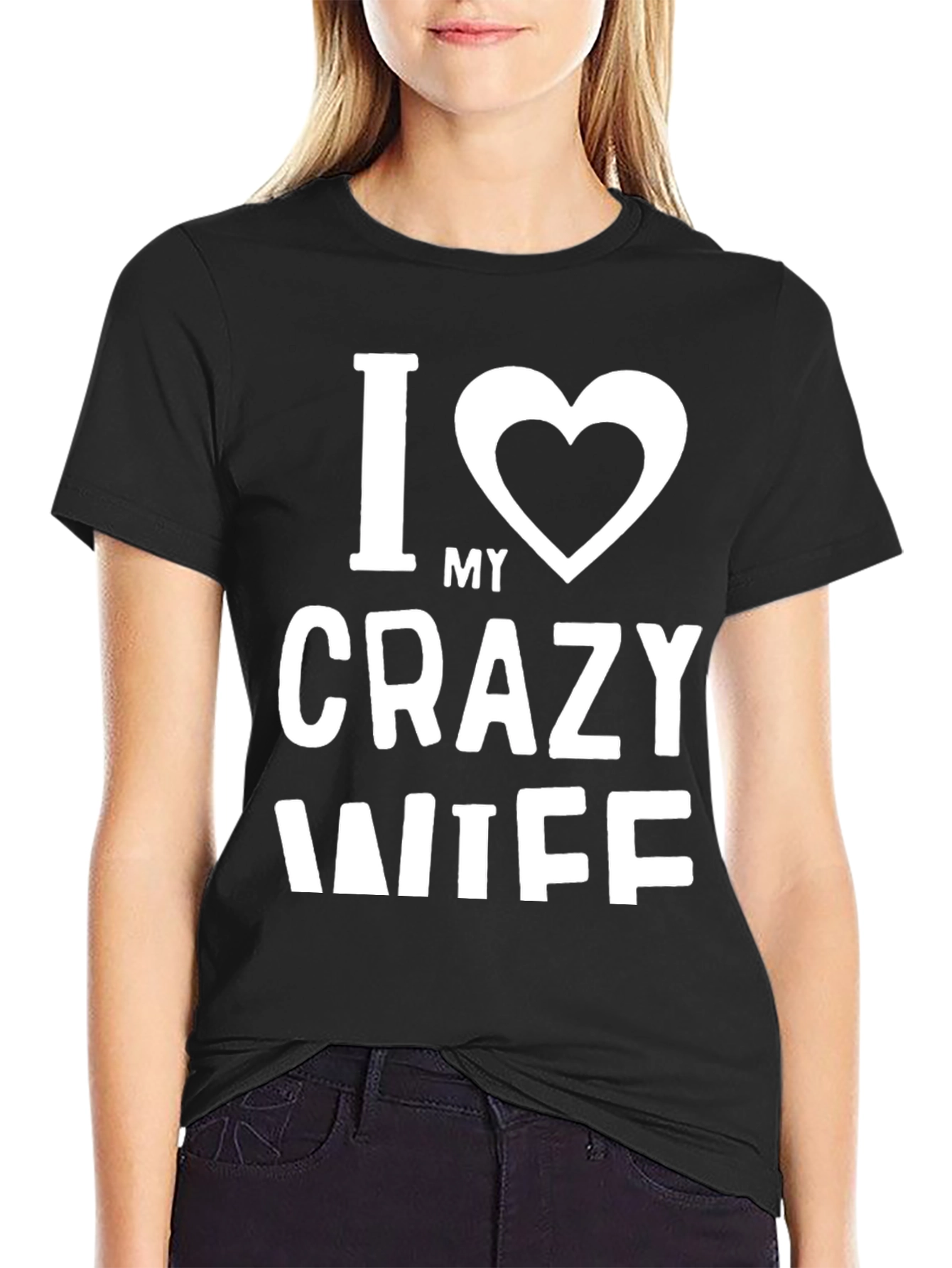 Camiseta Hombre: Amo a Mi Esposa Loca