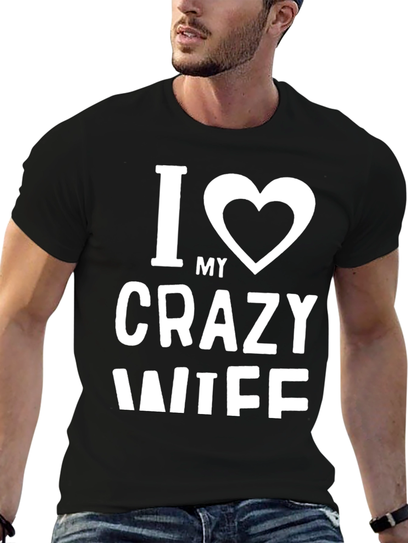 Camiseta Hombre: Amo a Mi Esposa Loca