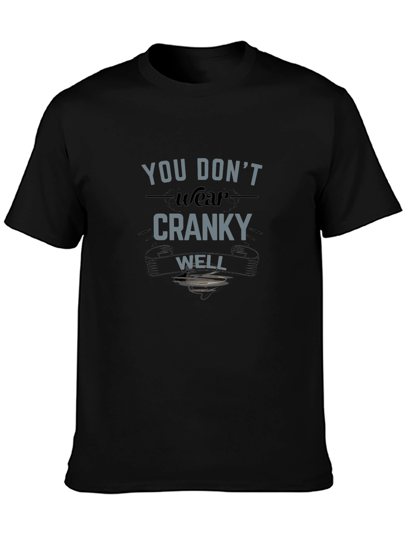 Camiseta Negra con Diseño Cranky