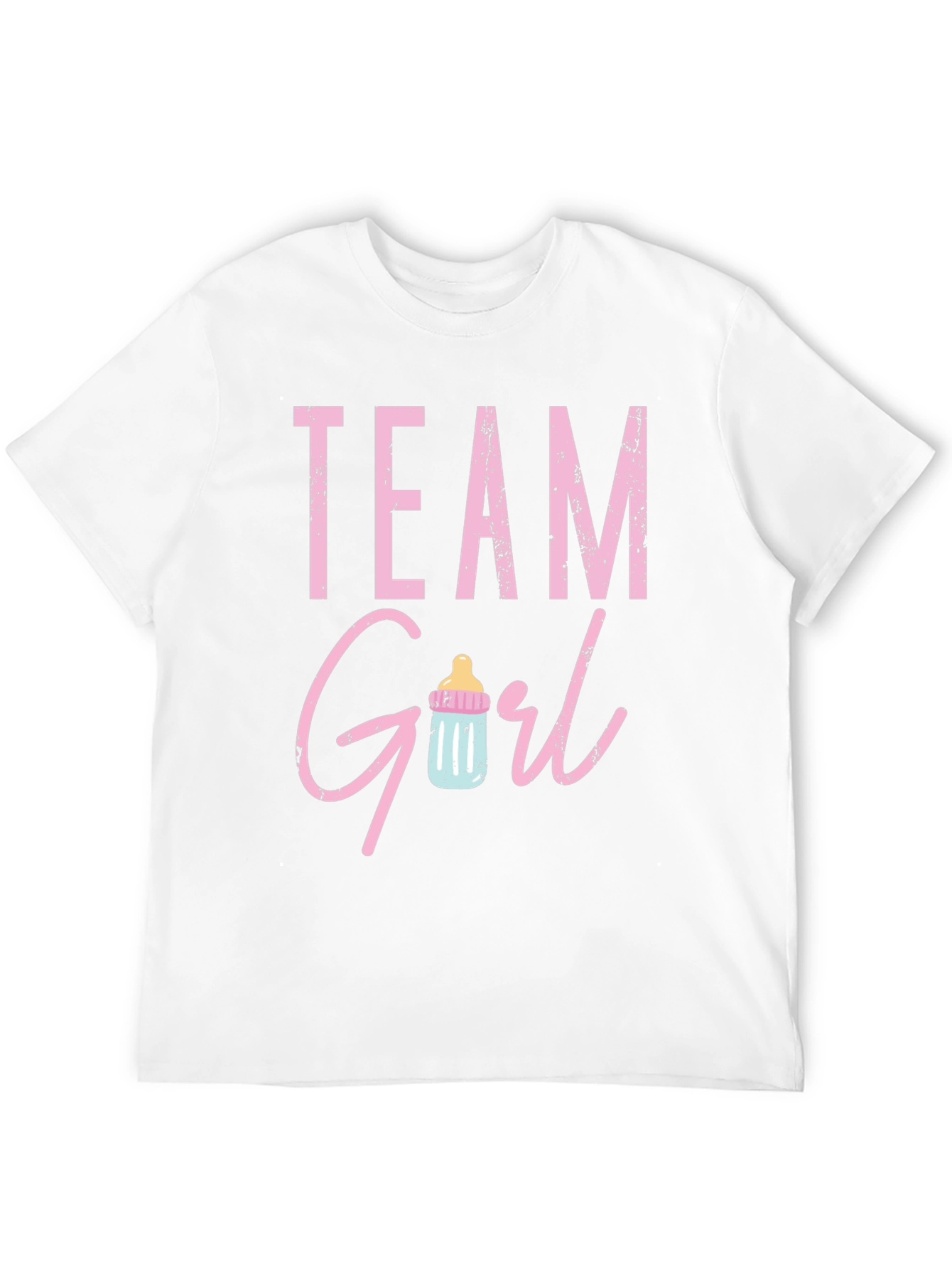 Camiseta Negra Team Girl Baby Shower