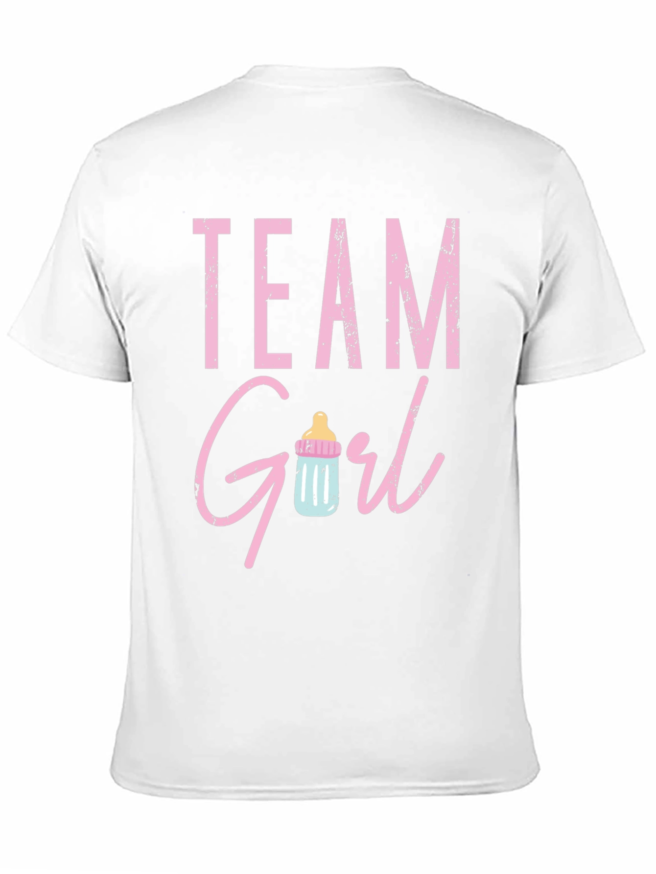 Camiseta Negra Team Girl Baby Shower