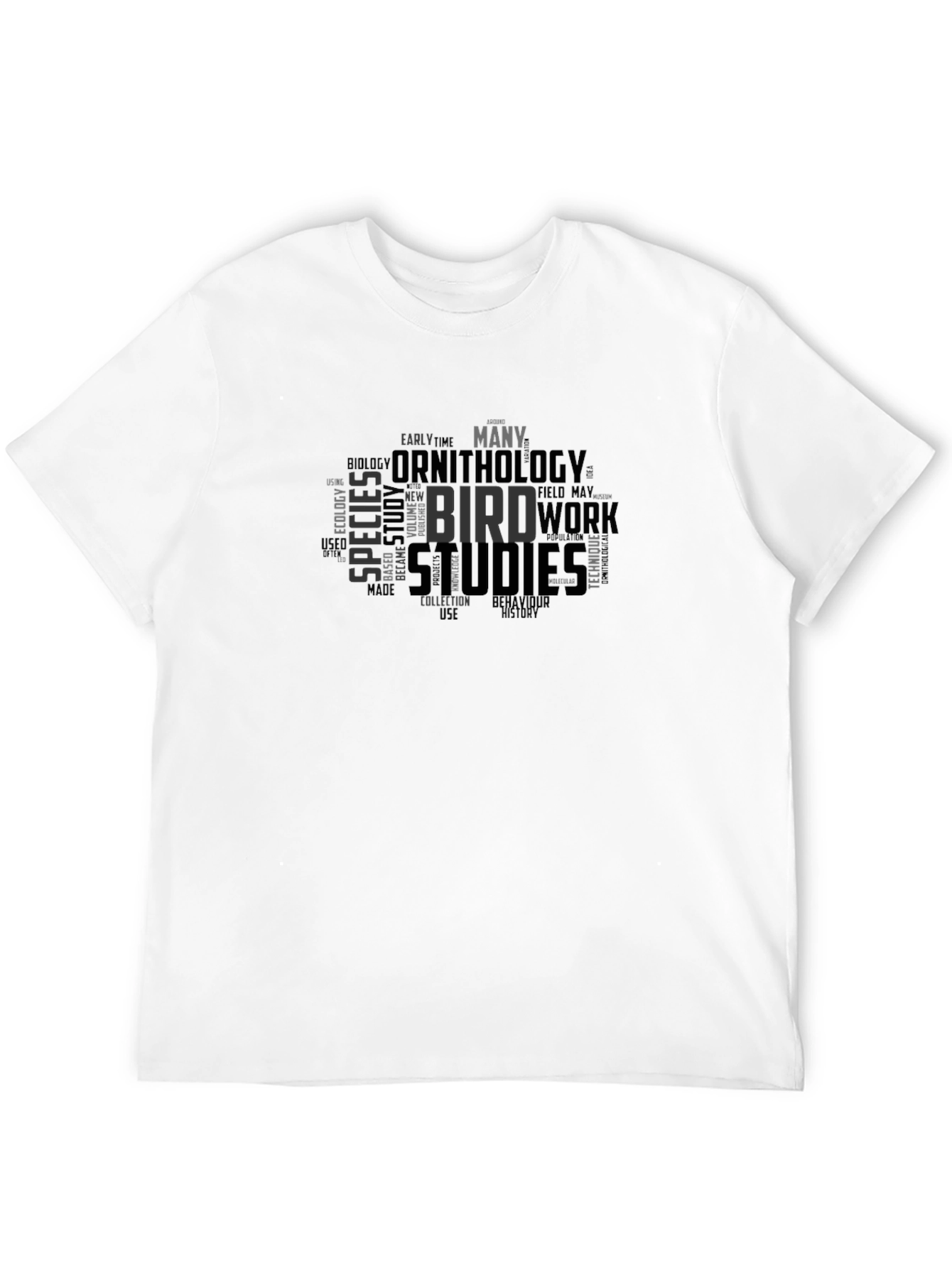 Camiseta Negra Ornitología Estudios de Aves