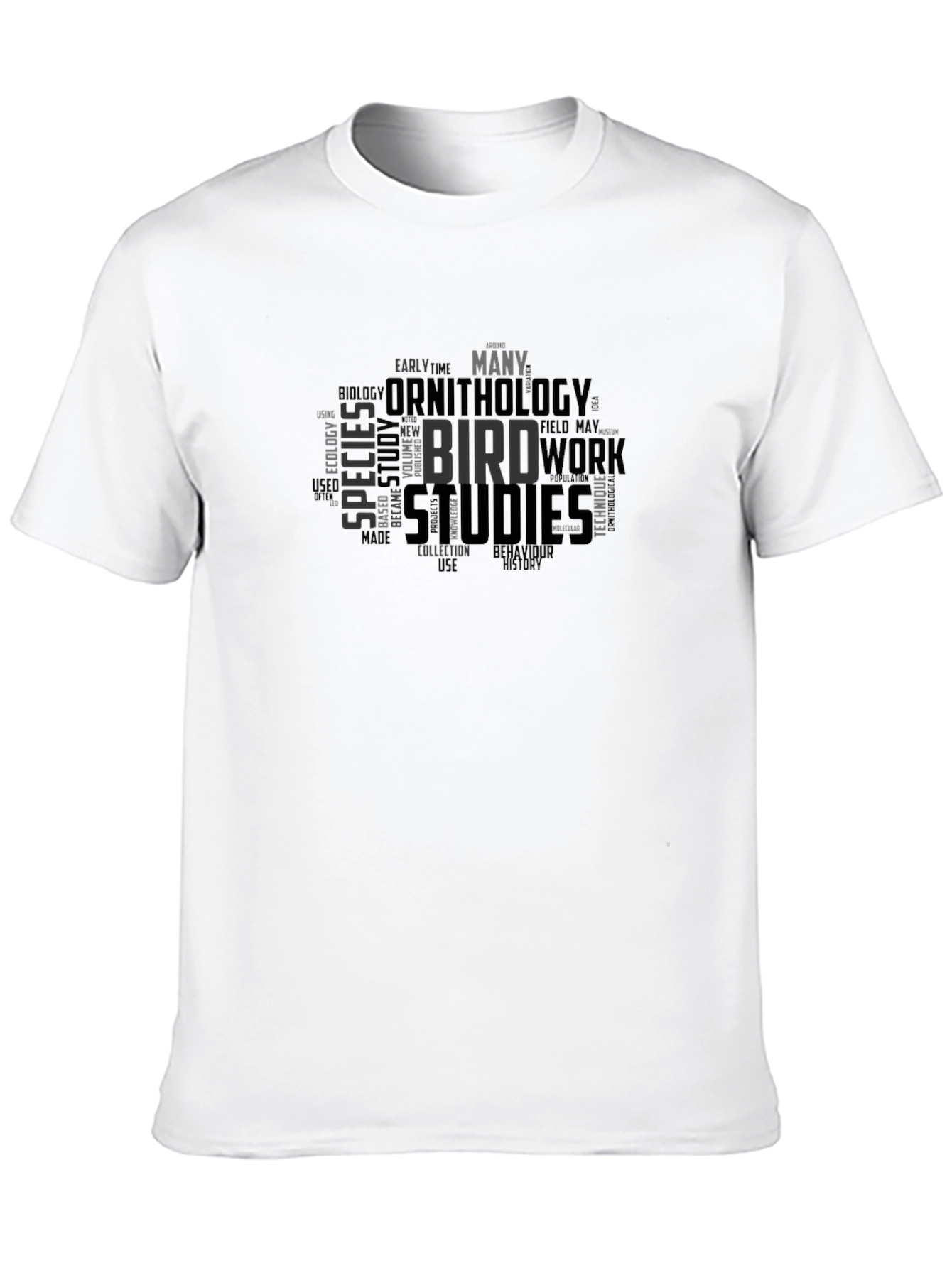 Camiseta Negra Ornitología Estudios de Aves
