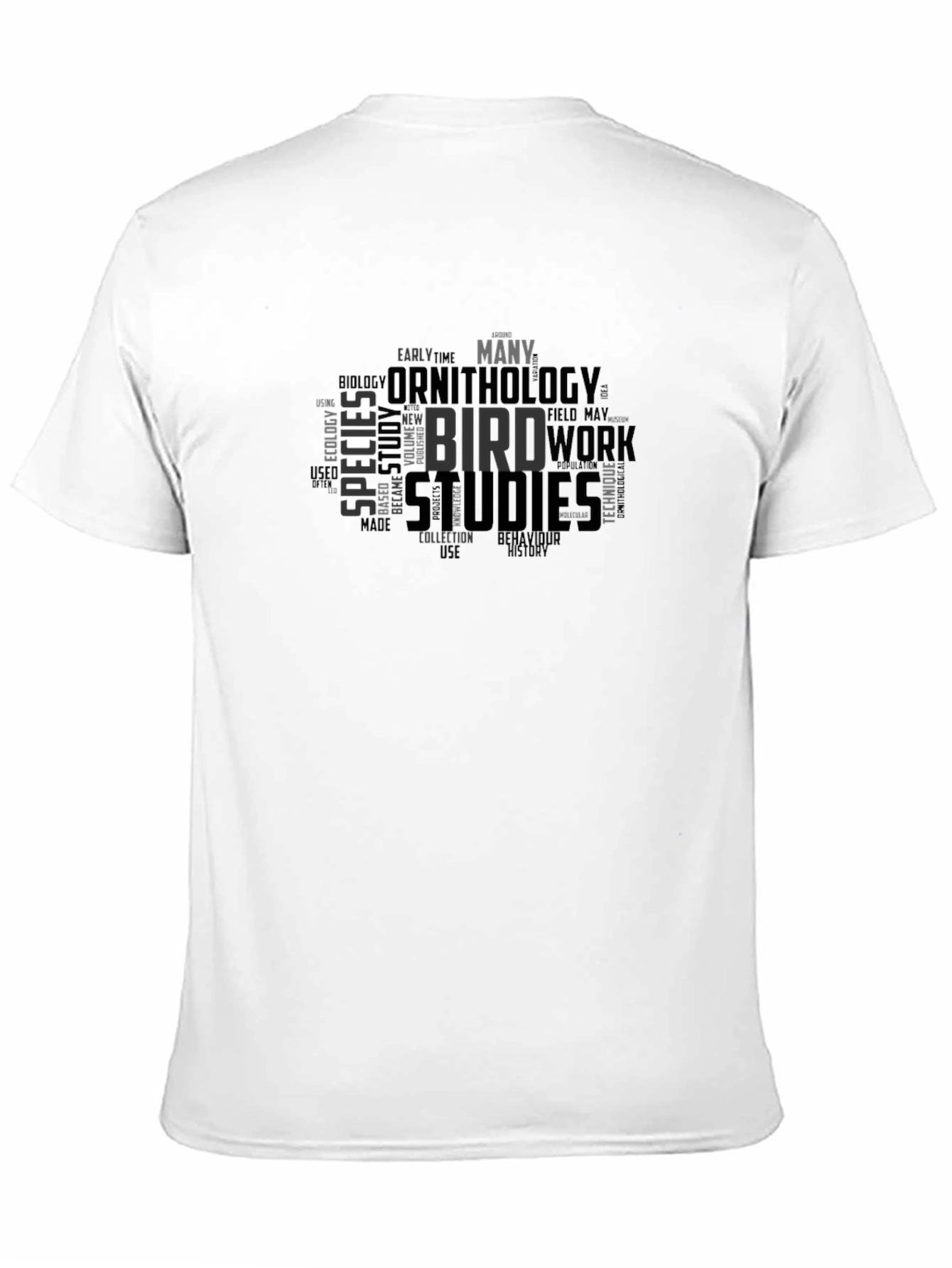Camiseta Negra Ornitología Estudios de Aves