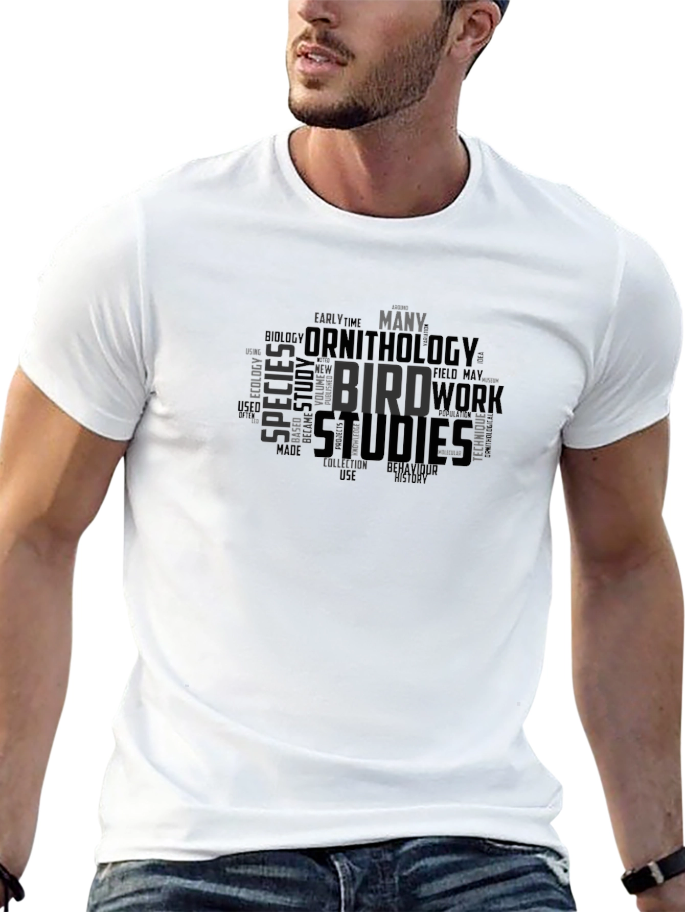Camiseta Negra Ornitología Estudios de Aves