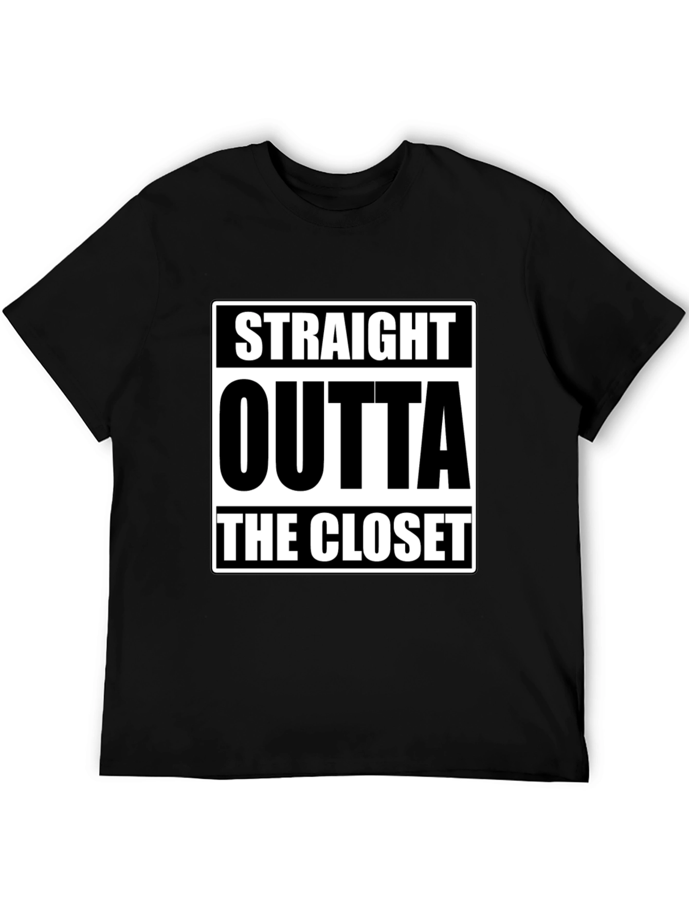 Camiseta Negra Straight Outta The Closet