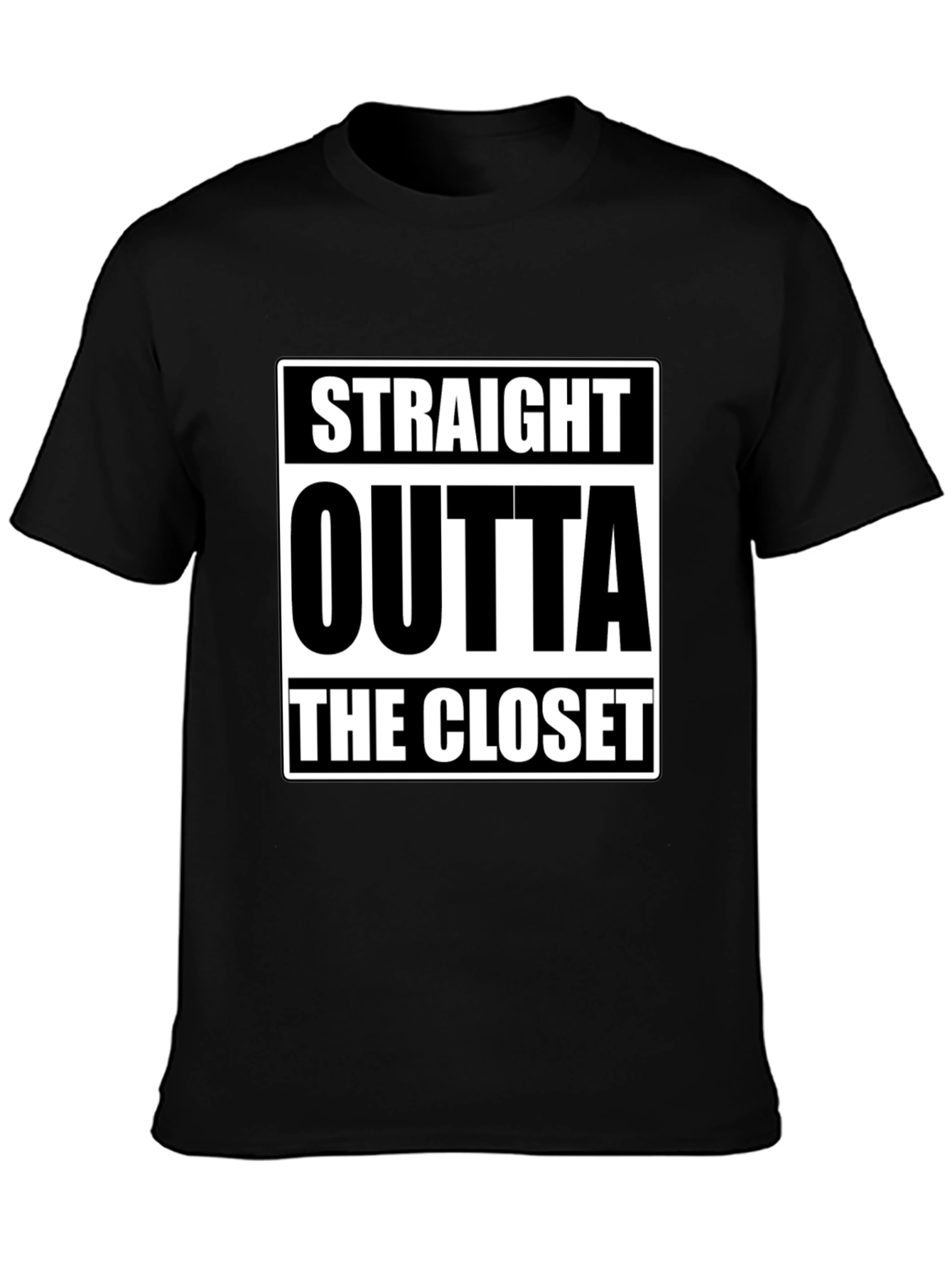 Camiseta Negra Straight Outta The Closet