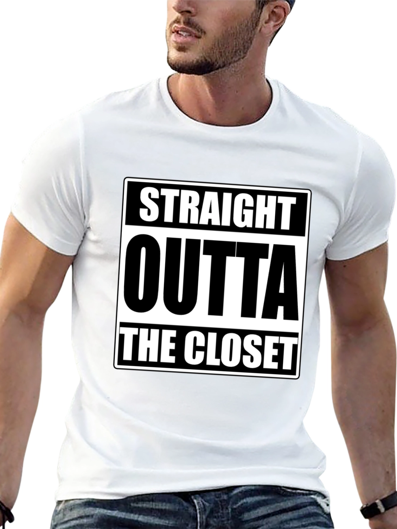Camiseta Negra Straight Outta The Closet