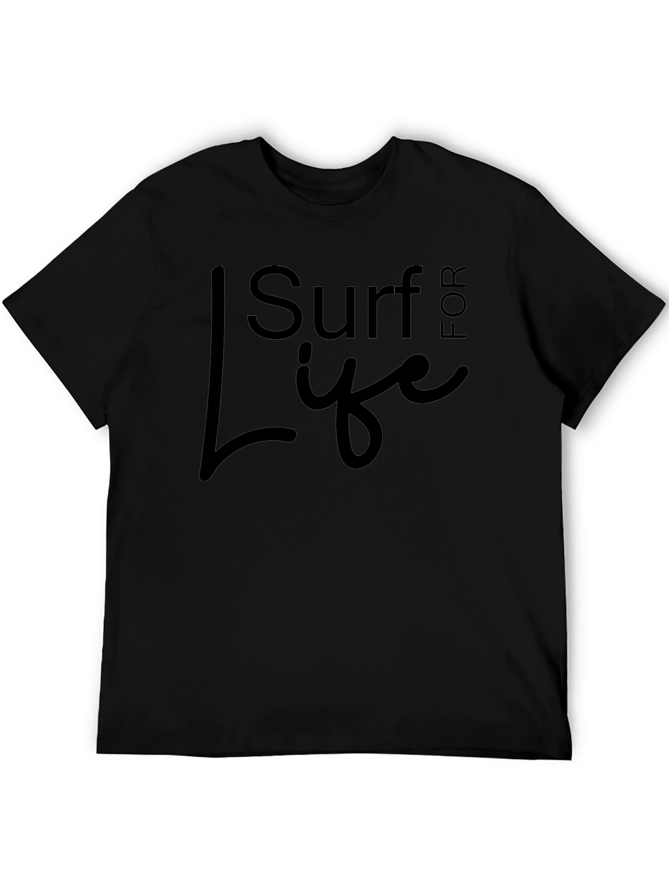 Camiseta Negra Surf for Life Casual