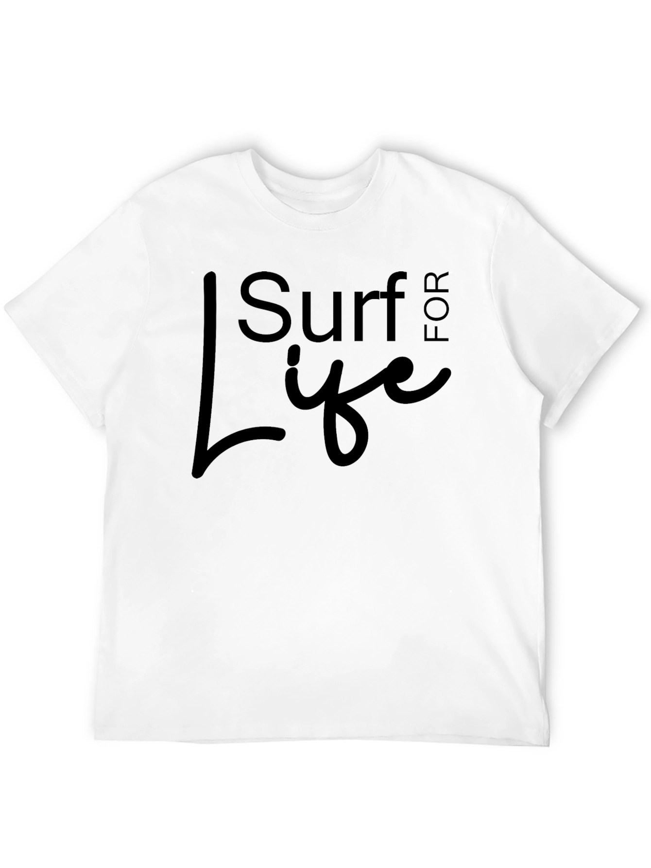 Camiseta Negra Surf for Life Casual