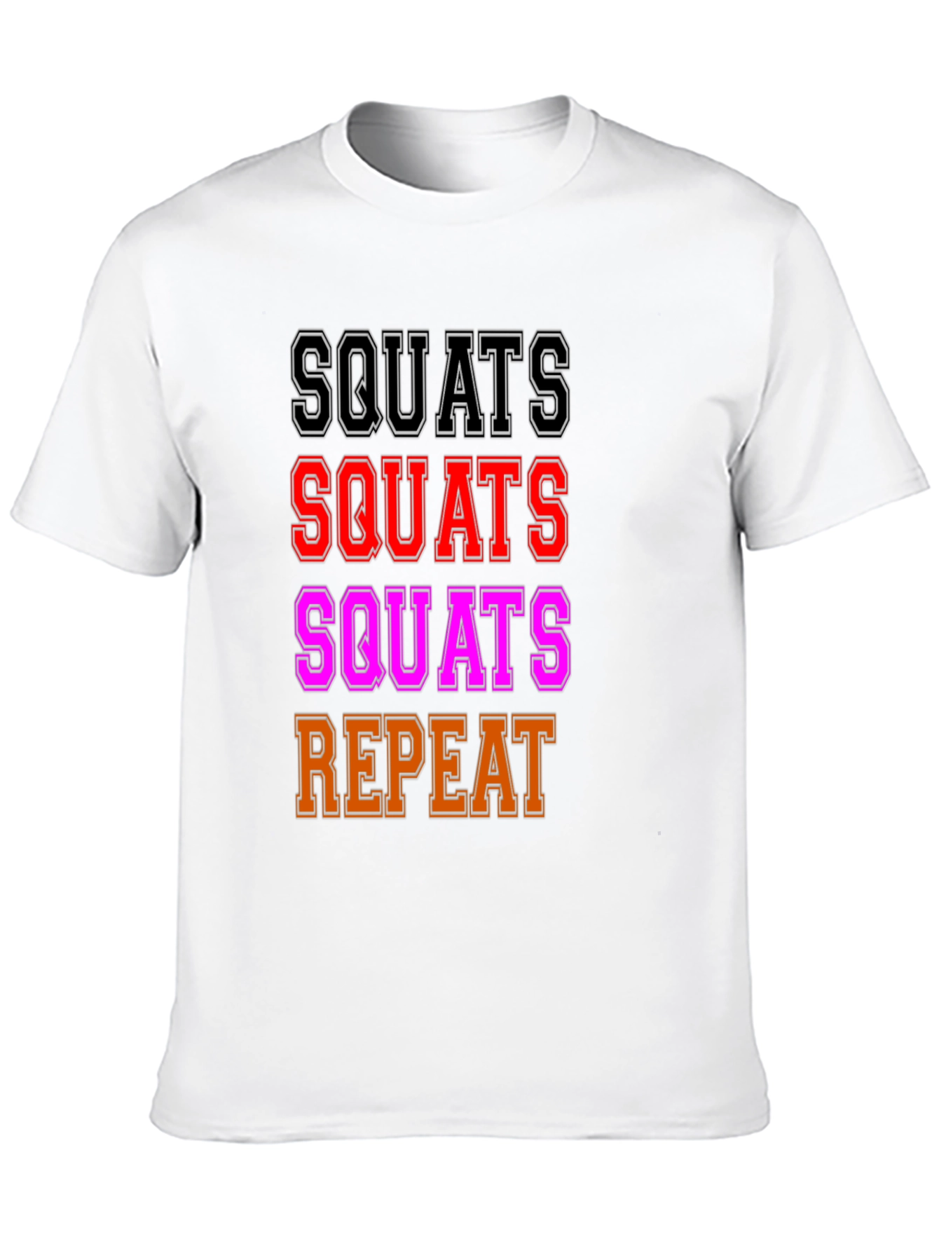 Camiseta Negra Squats Repeat Gym