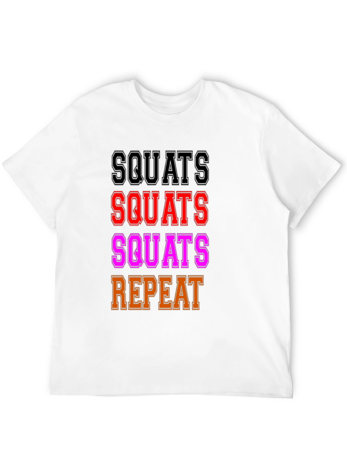 Camiseta Negra Squats Repeat Gym