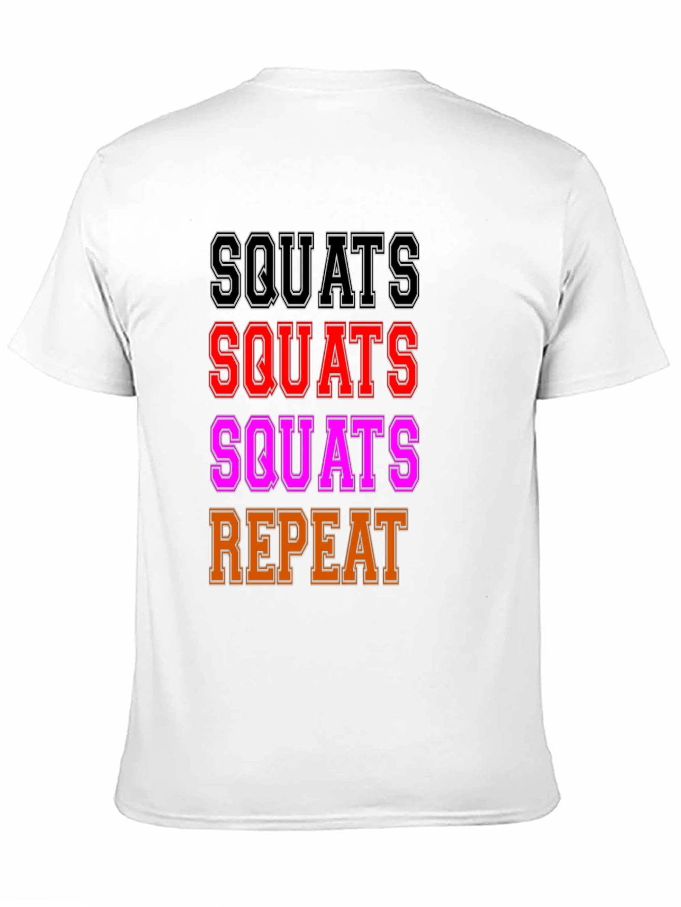 Camiseta Negra Squats Repeat Gym