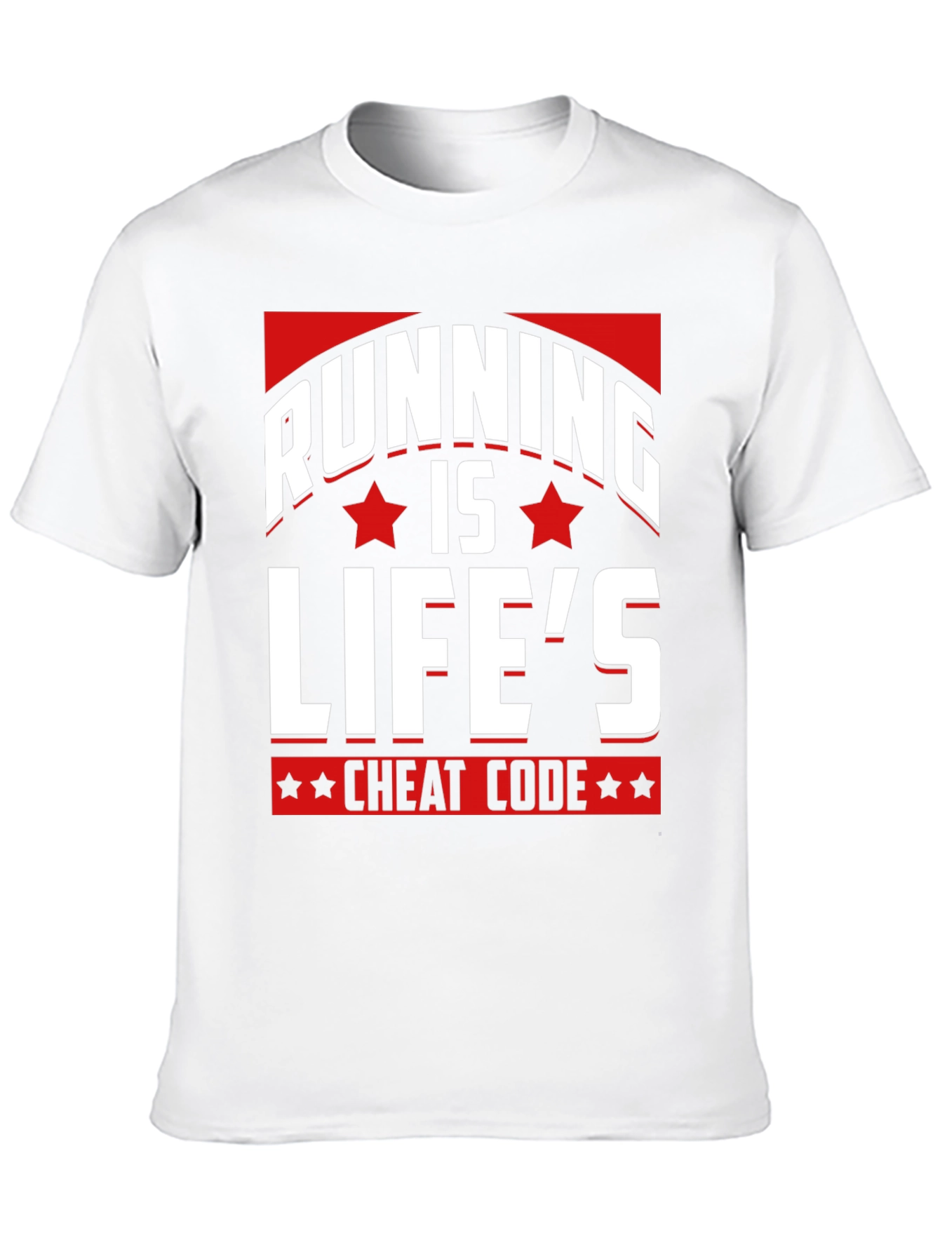 Camiseta Negra Running is Lifes Cheat Code