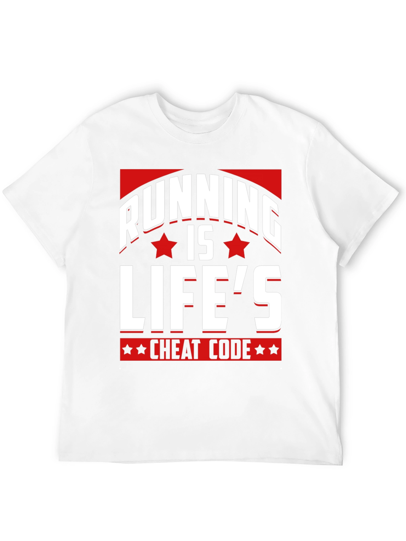 Camiseta Negra Running is Lifes Cheat Code