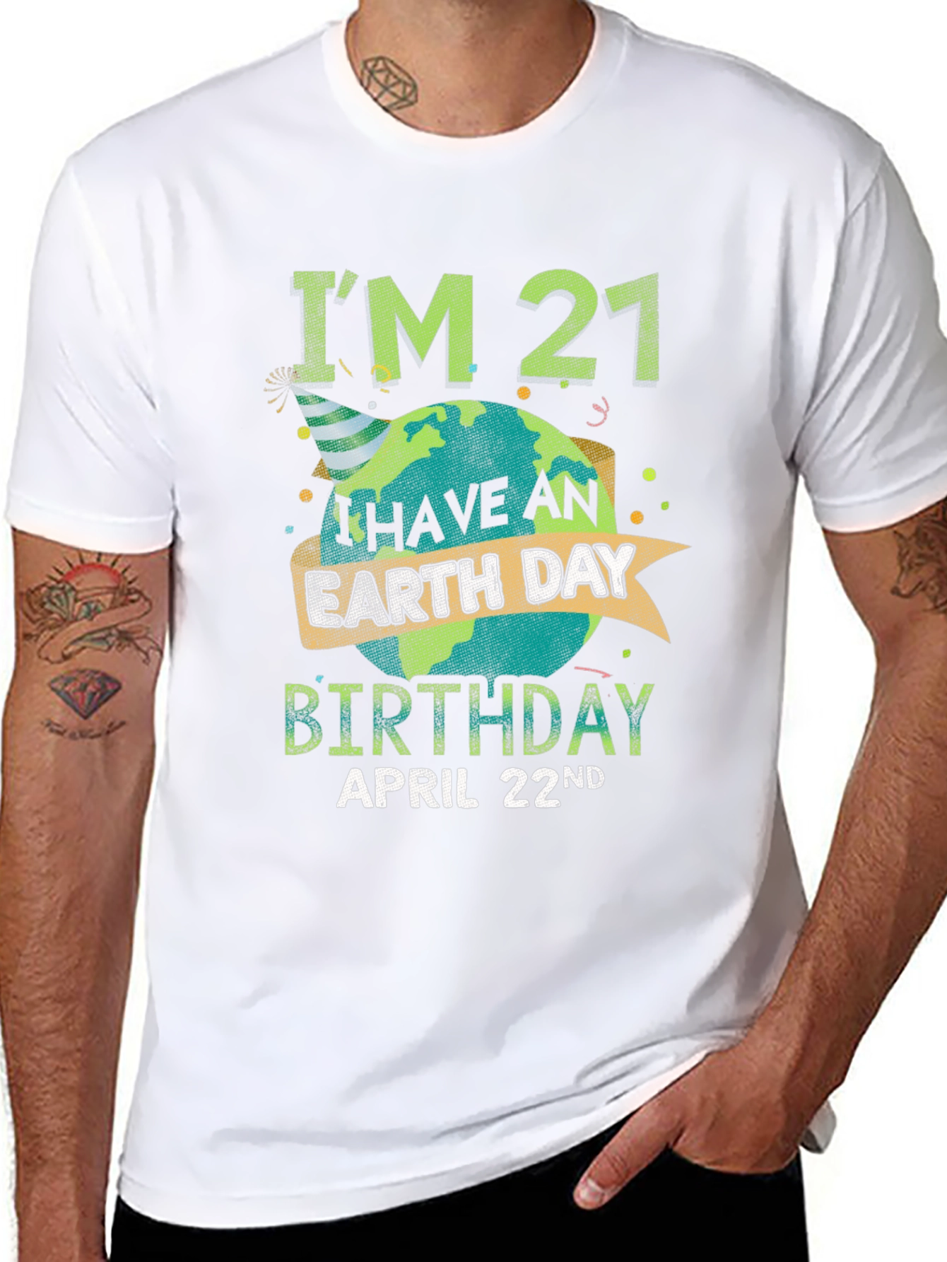 Camiseta Cumpleaños Día de la Tierra - 21 Años