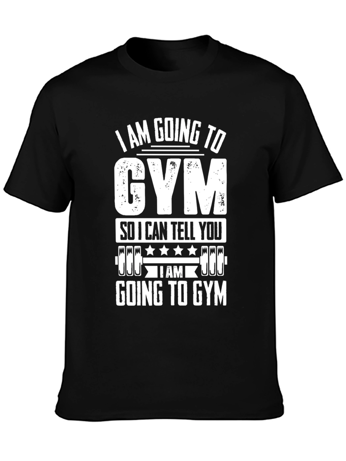 Camiseta Negra Divertida para Gimnasio