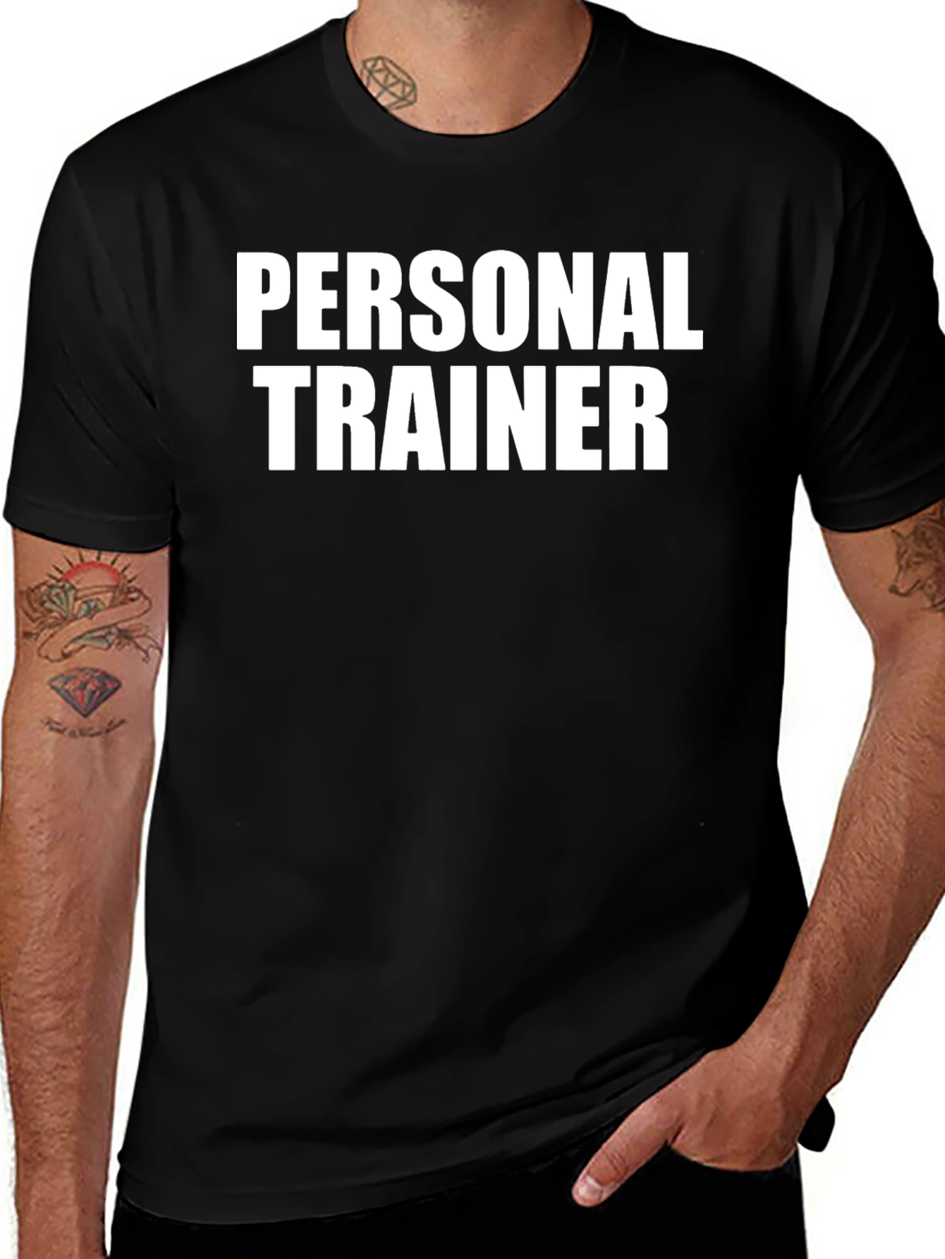 Camiseta Personal Trainer Negra Algodón