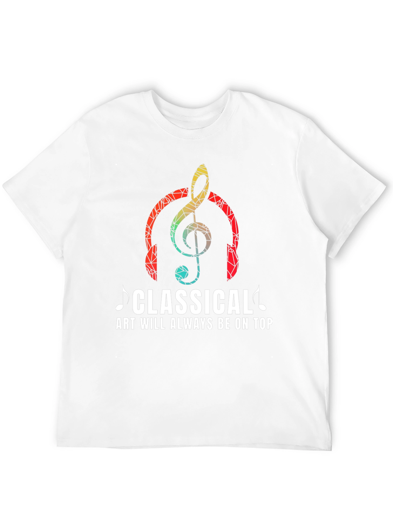 Camiseta Clásica con Diseño Musical para Amantes del Arte