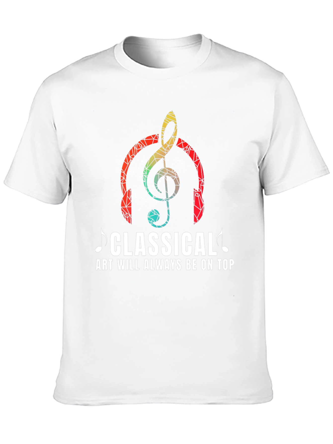 Camiseta Clásica con Diseño Musical para Amantes del Arte