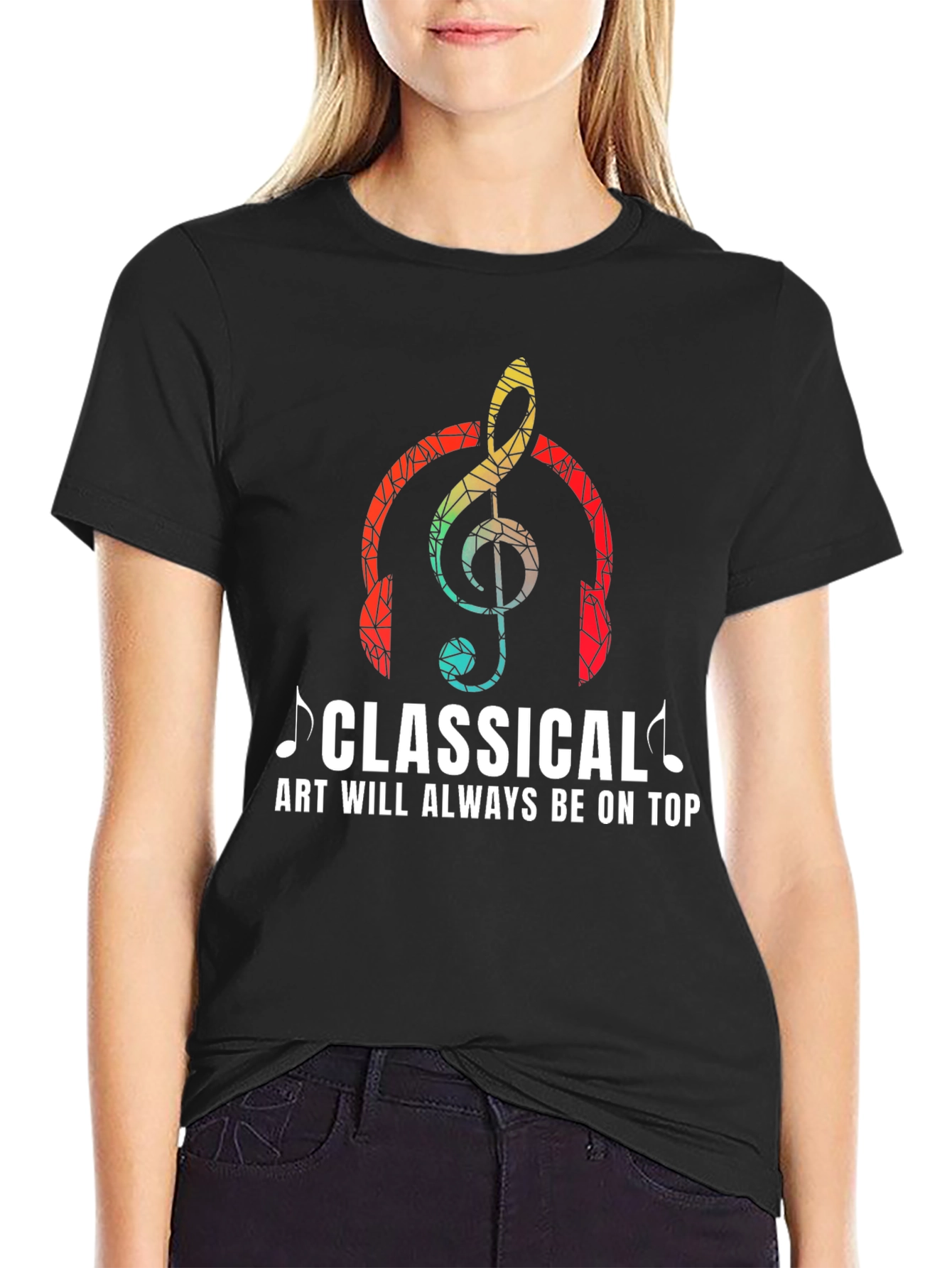 Camiseta Clásica con Diseño Musical para Amantes del Arte
