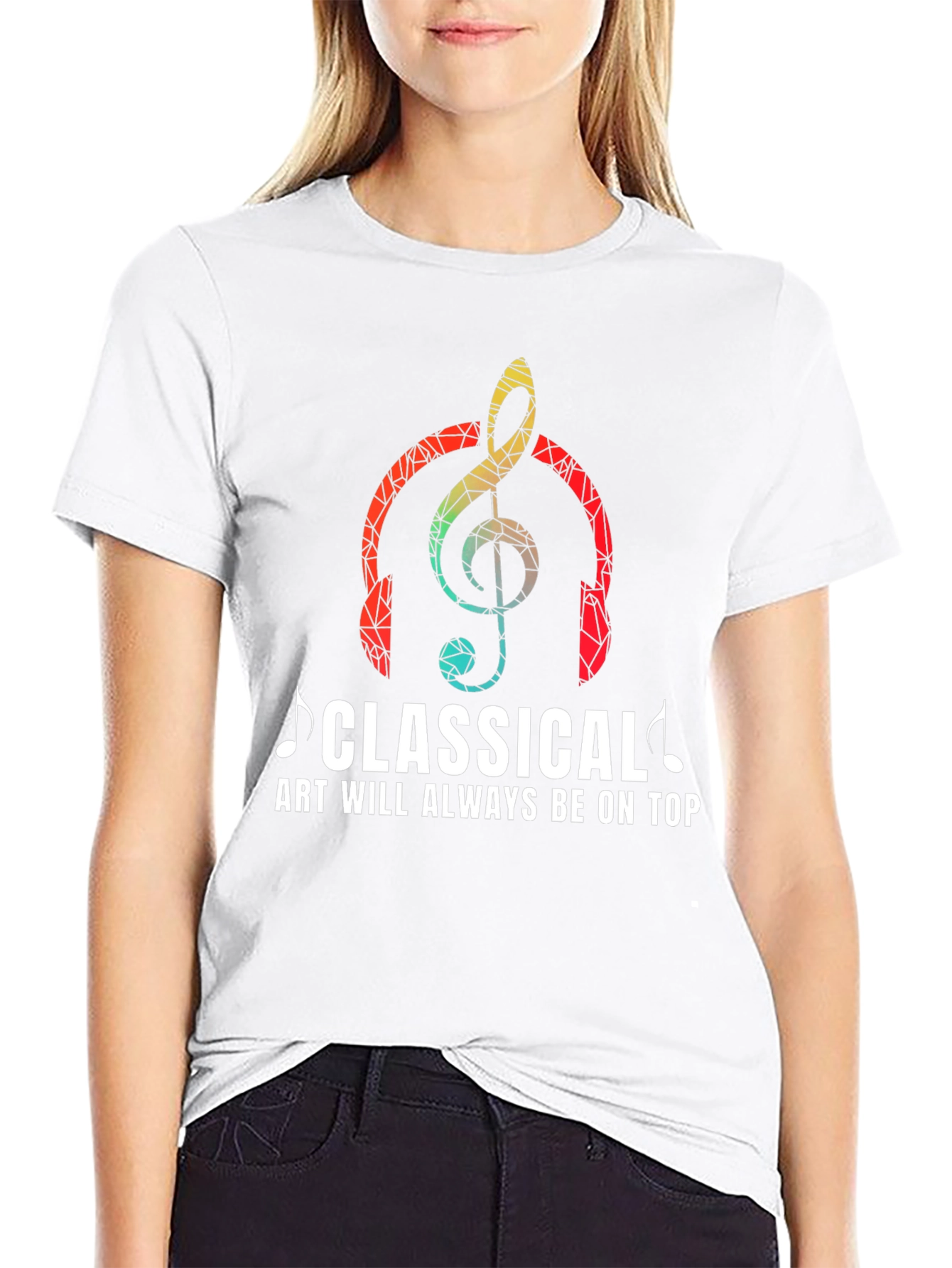 Camiseta Clásica con Diseño Musical para Amantes del Arte