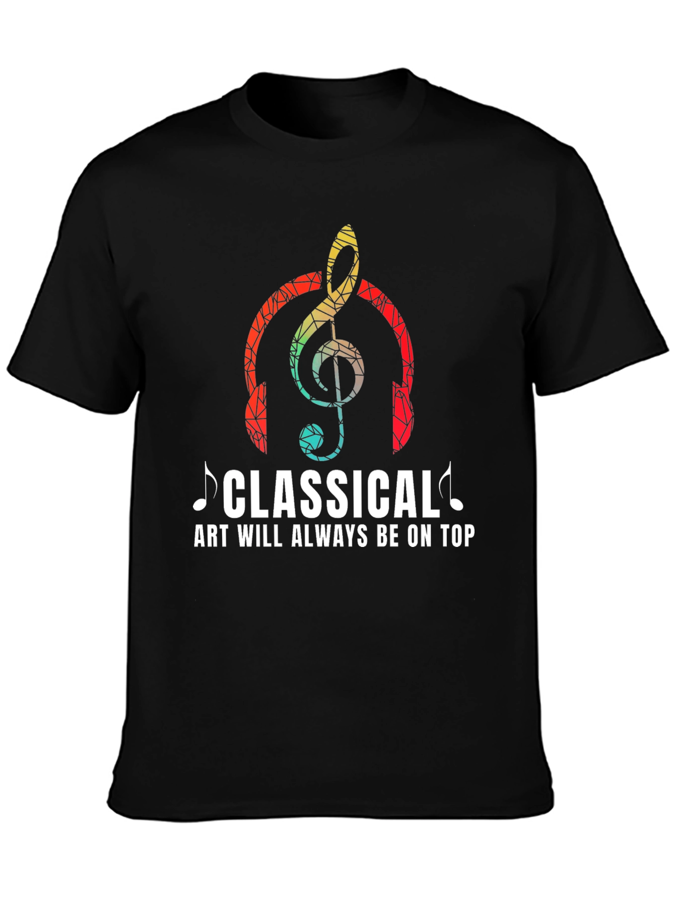 Camiseta Clásica con Diseño Musical para Amantes del Arte