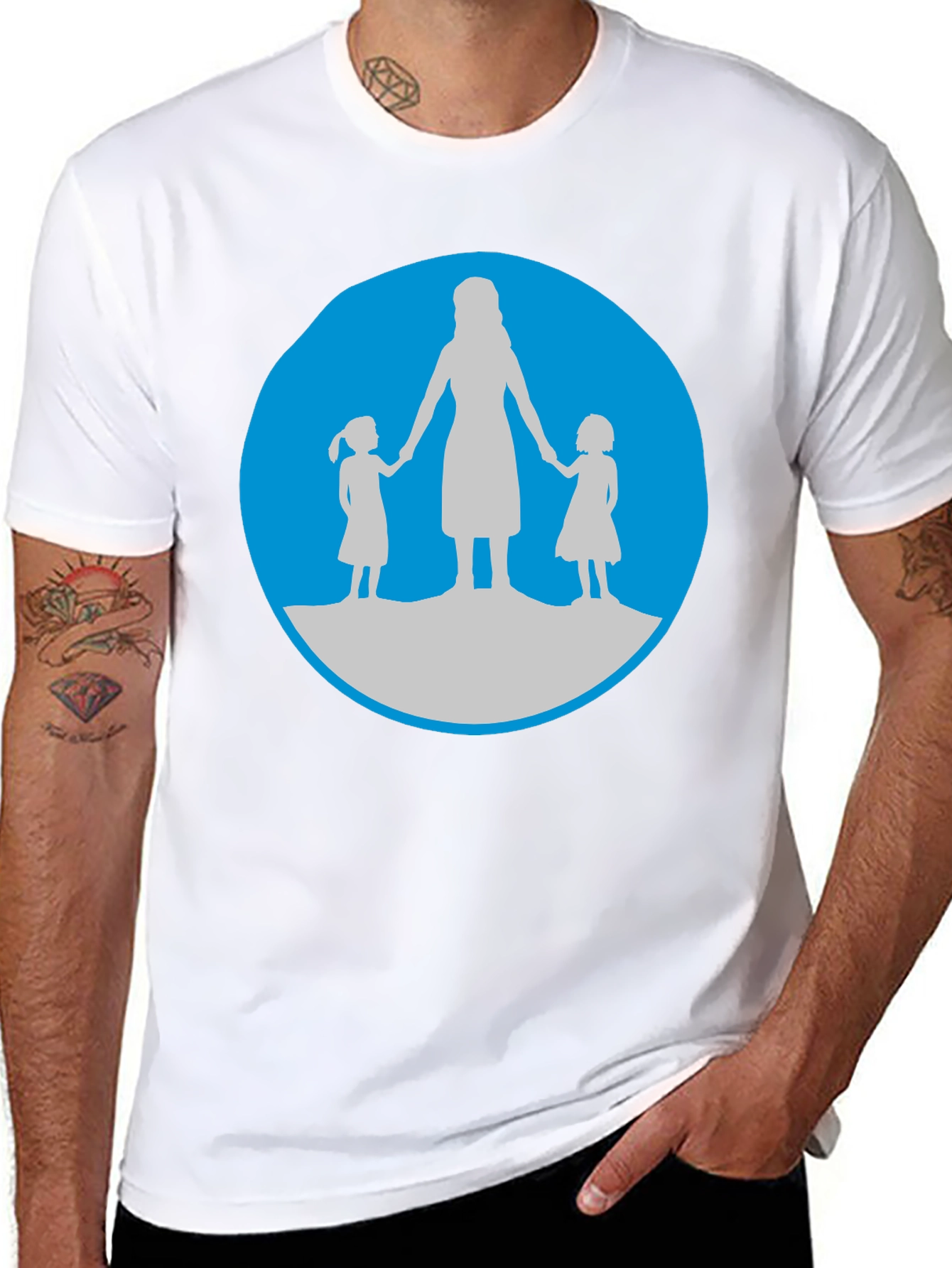 Camiseta Hombre: Madre e Hijas - Diseño Adorable