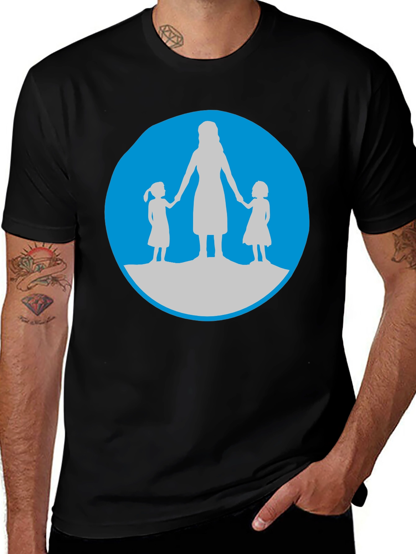 Camiseta Hombre: Madre e Hijas - Diseño Adorable