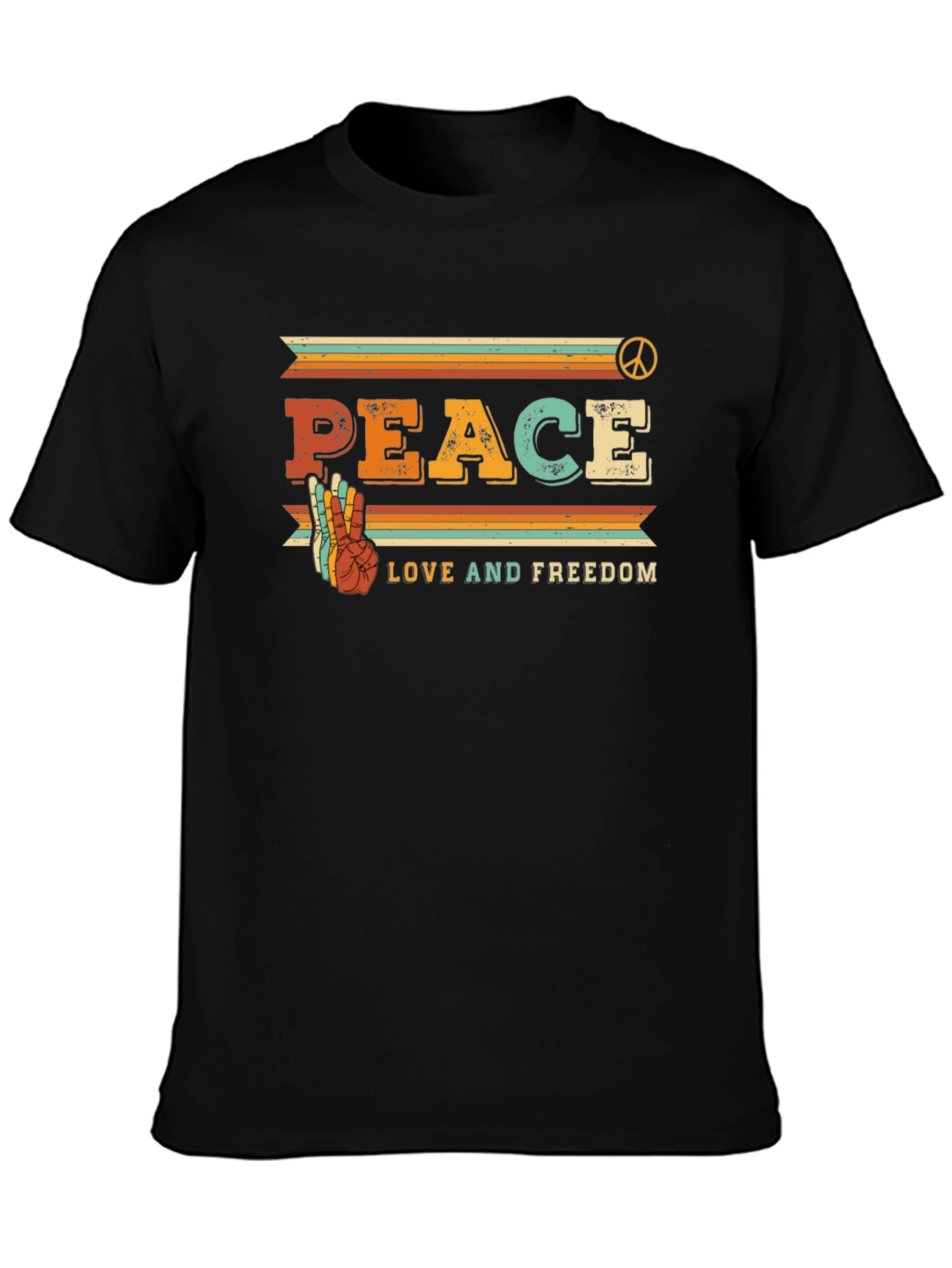 Camiseta Retro Paz Amor y Libertad