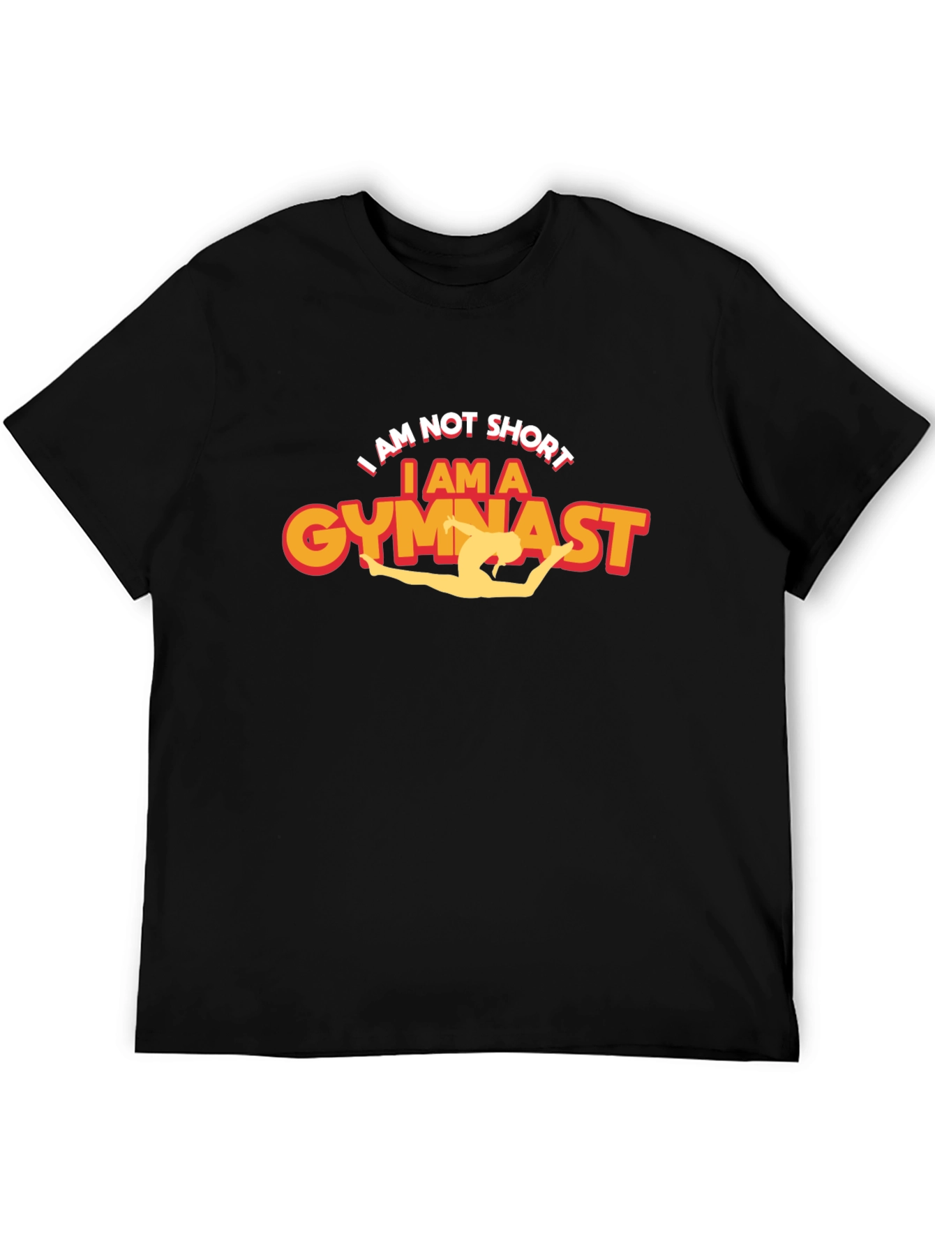 Camiseta Negra Soy Gimnasta Divertida