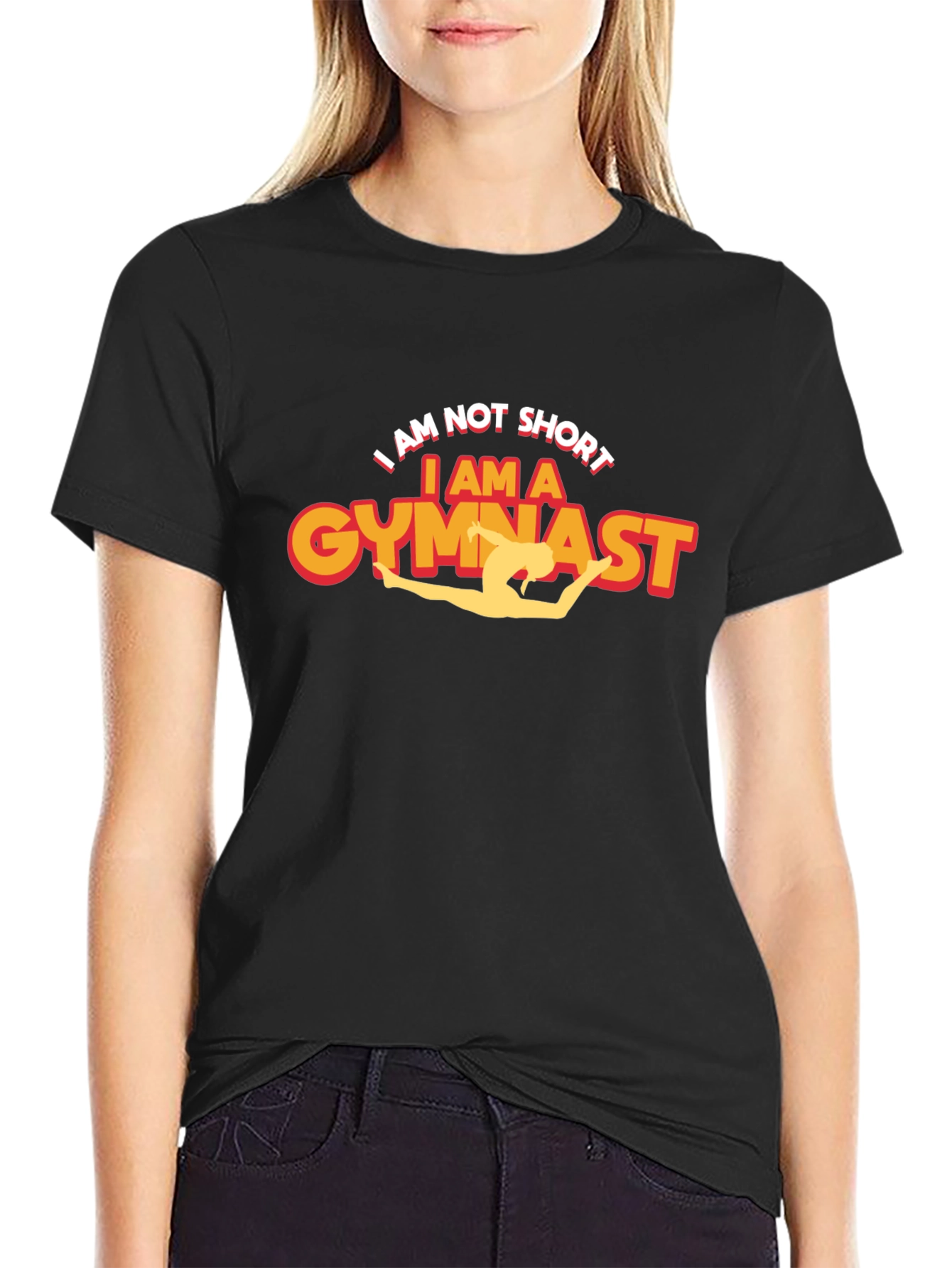 Camiseta Negra Soy Gimnasta Divertida