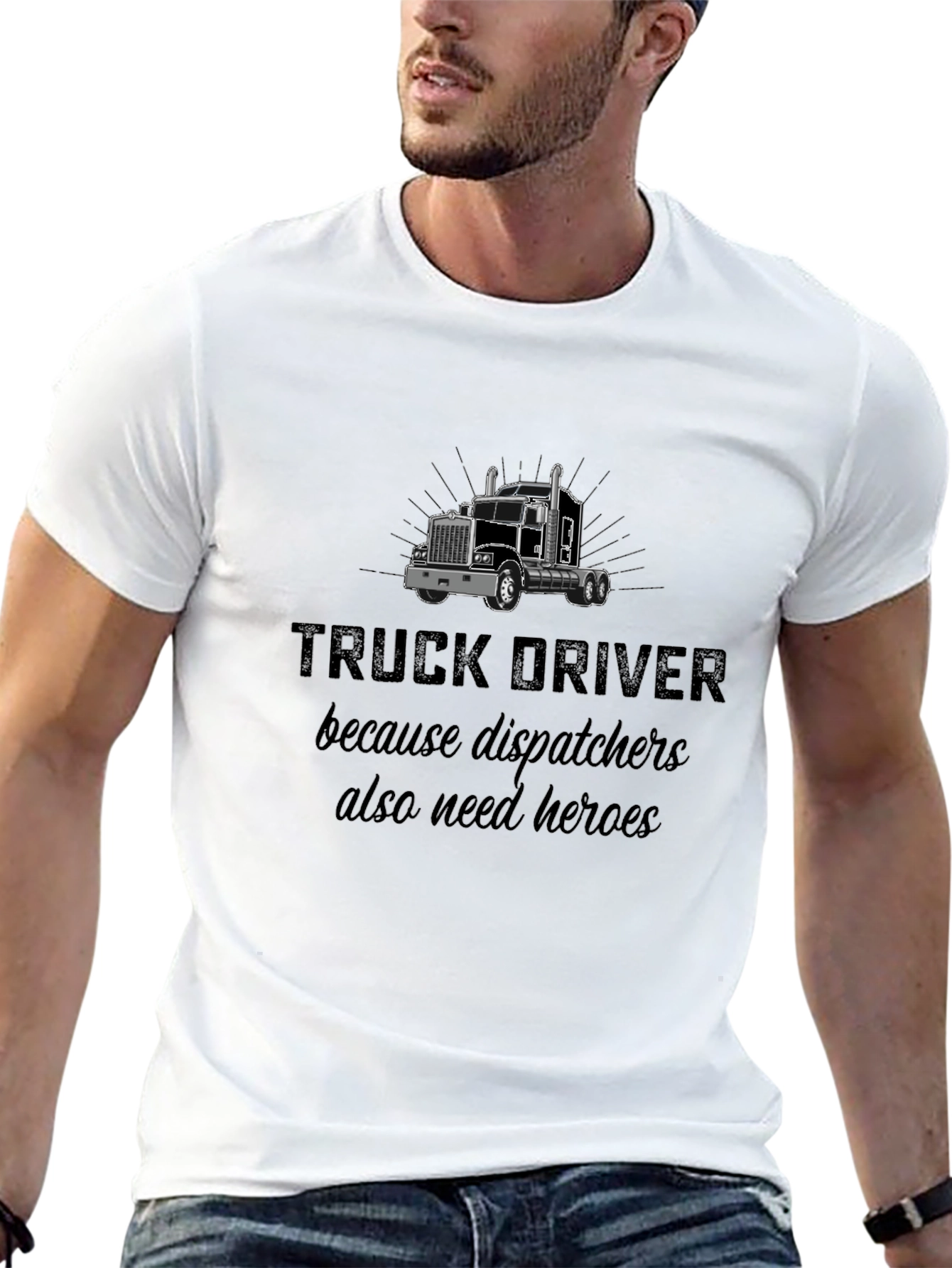 Camiseta Negra: Héroes Camioneros