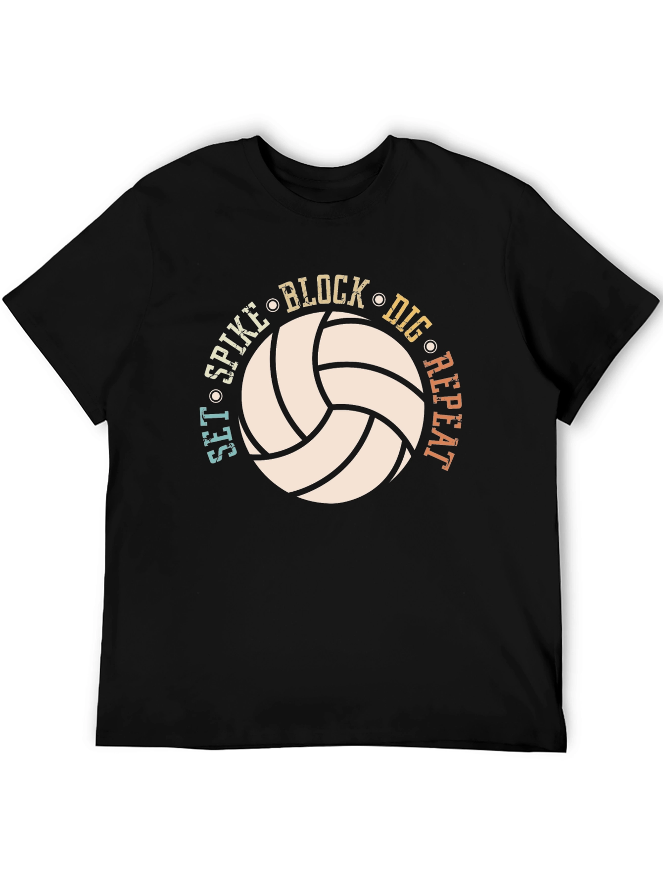Camiseta de voleibol: ¡Set Spike Block Dig Repeat!