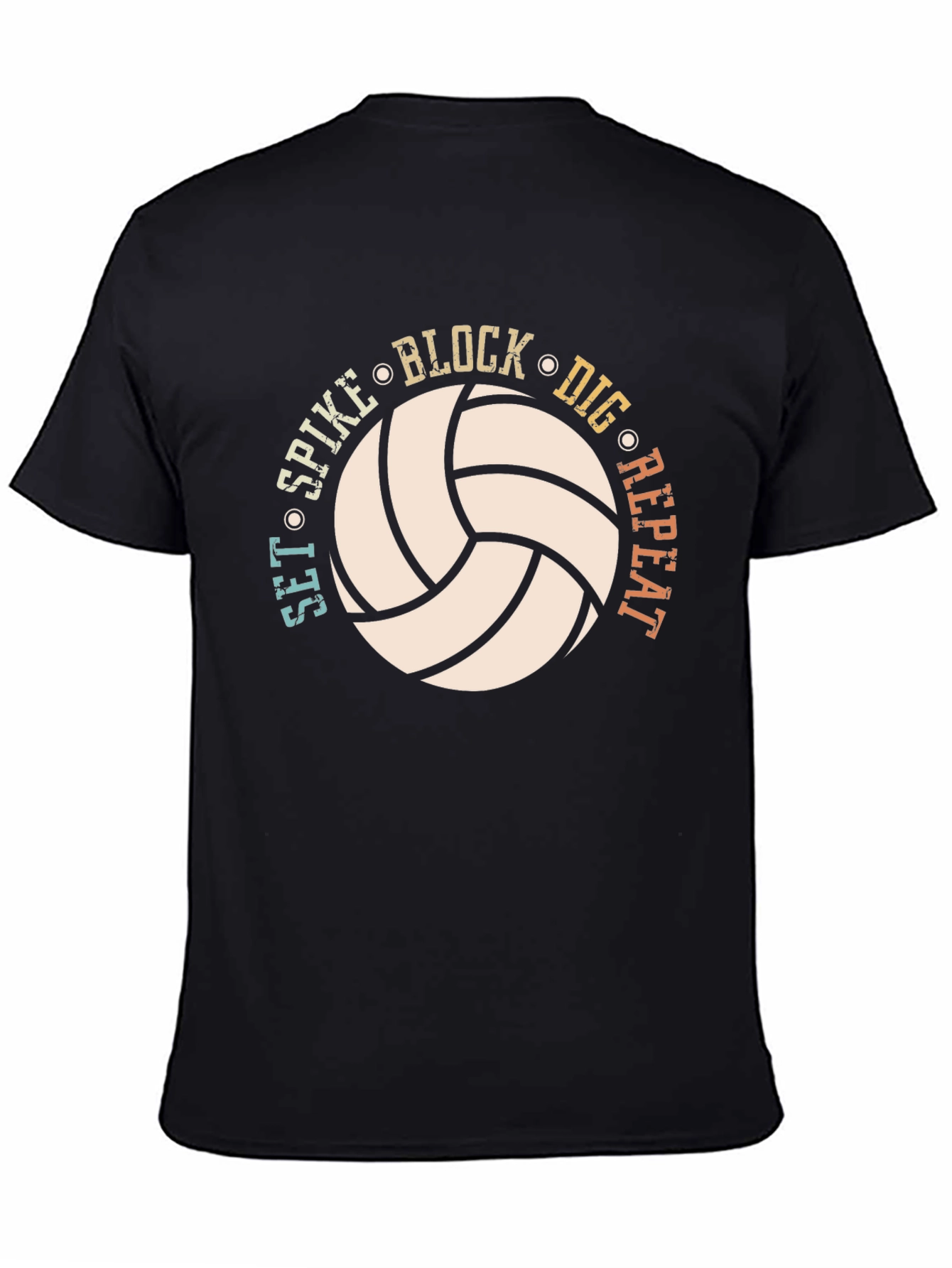 Camiseta de voleibol: ¡Set Spike Block Dig Repeat!