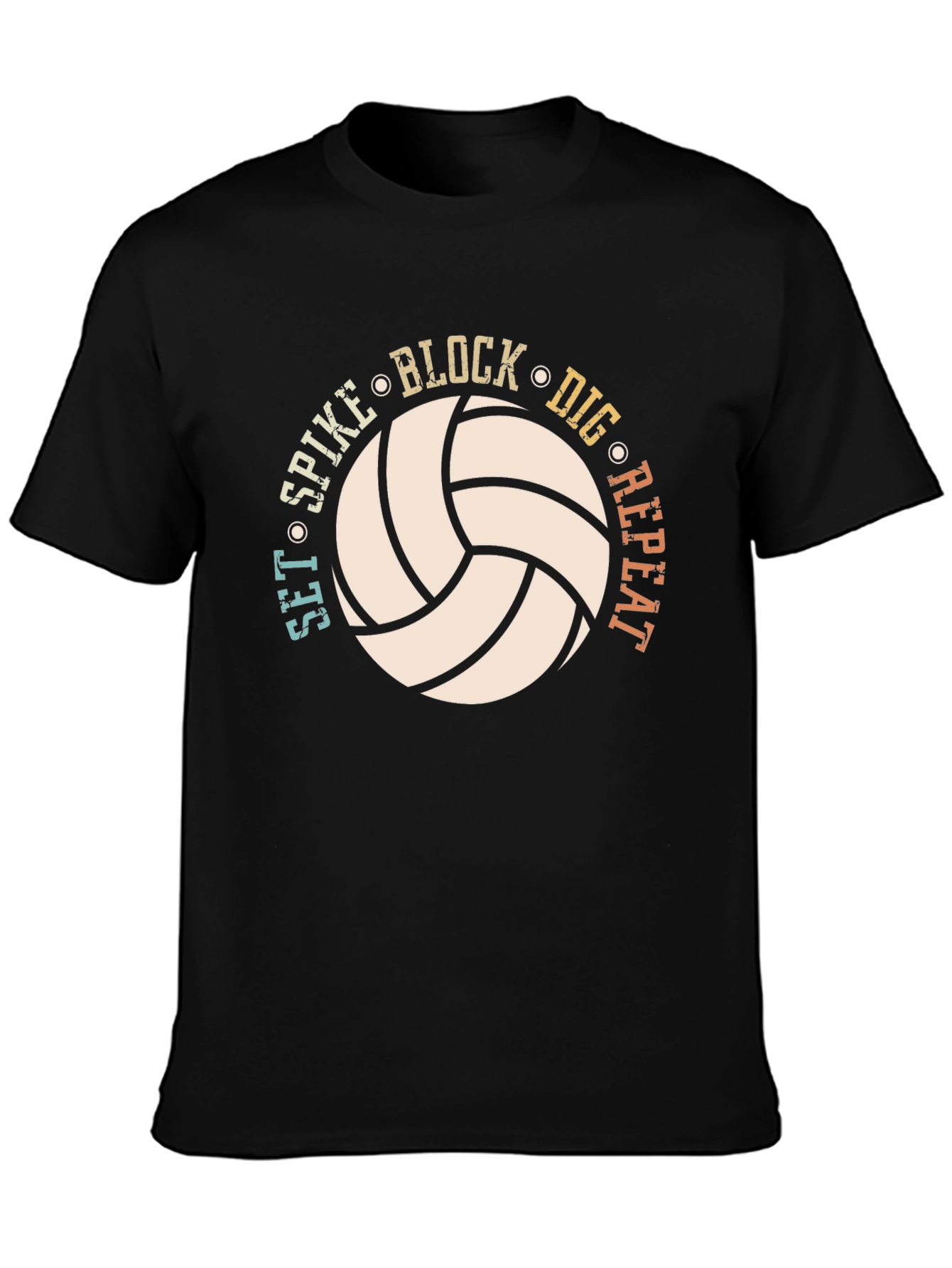 Camiseta de voleibol: ¡Set Spike Block Dig Repeat!