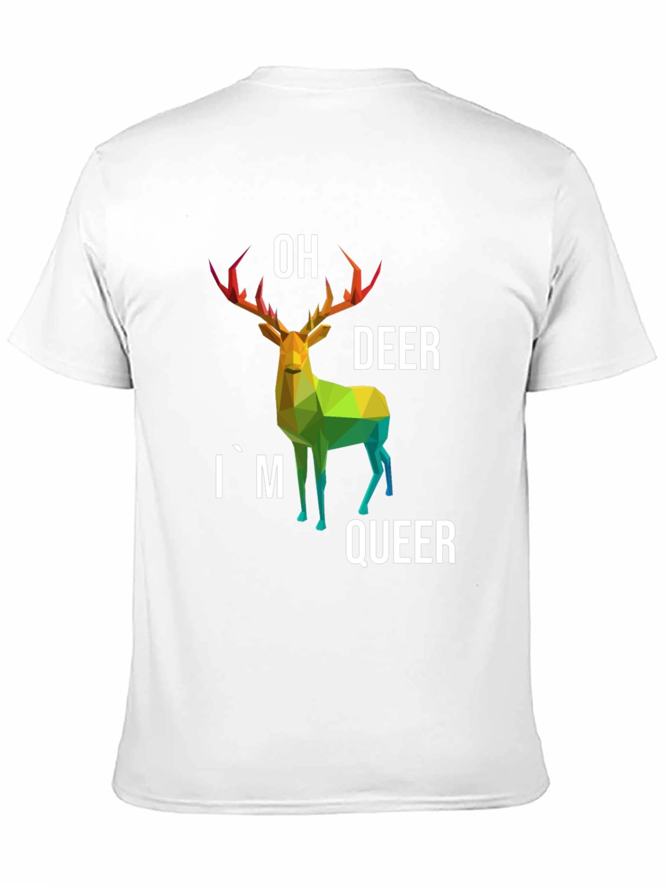 Camiseta Original con Ciervo Poligonal LGBTQ